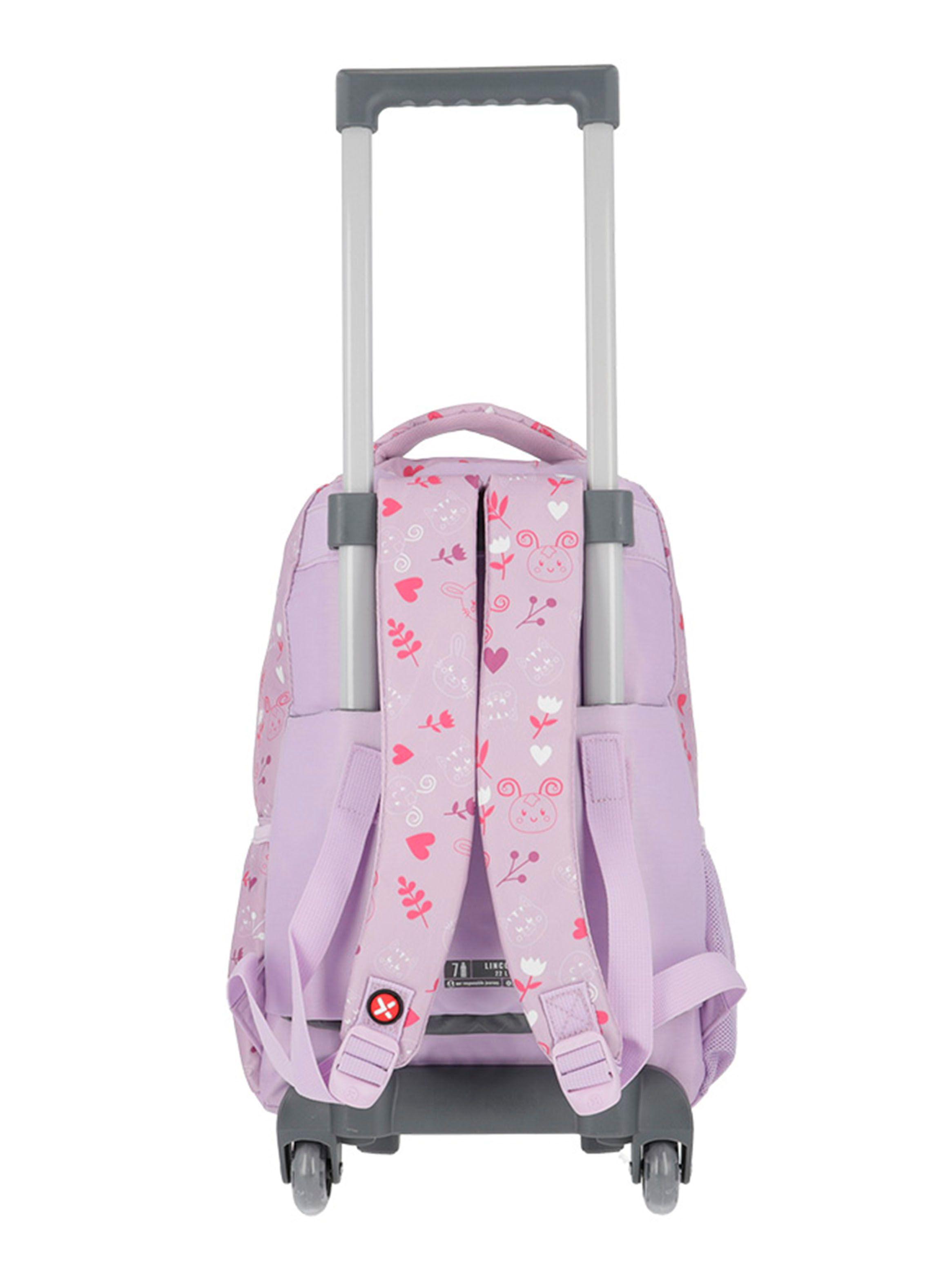Mochila con Ruedas Niña Lincoln 4XT Morado-1
