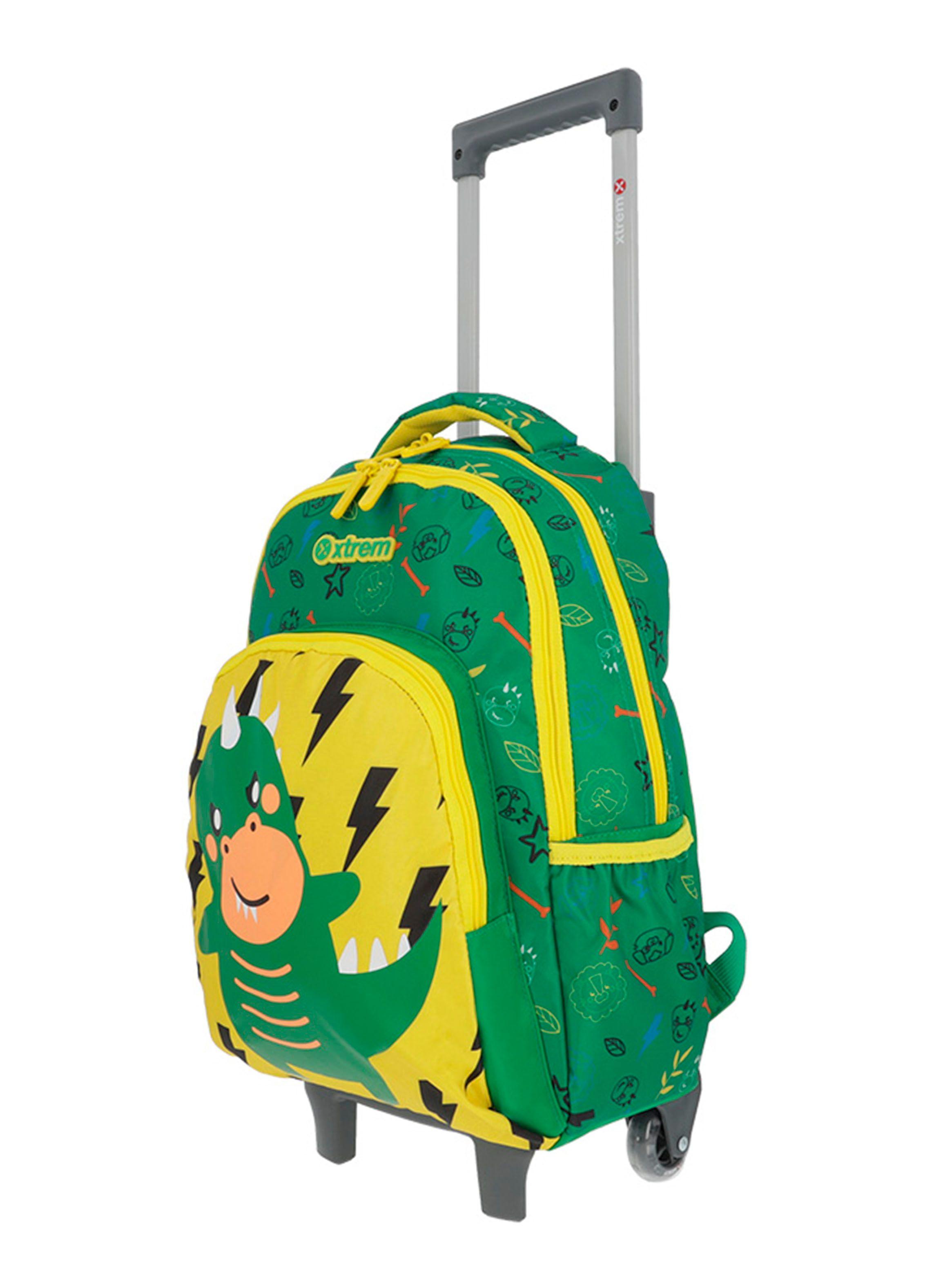 Mochila con Ruedas Niño Lincoln 4XT Verde-2