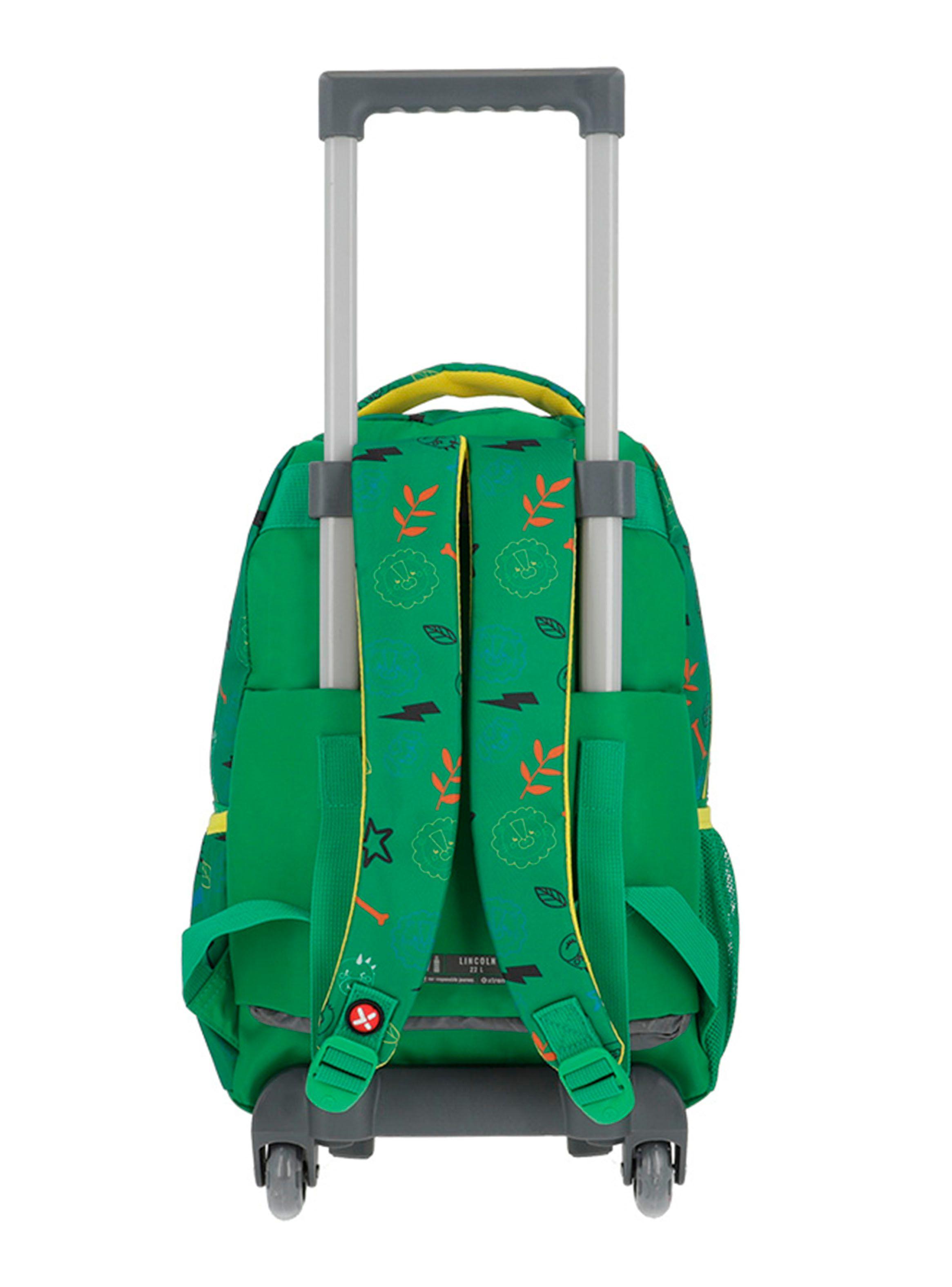 Mochila con Ruedas Niño Lincoln 4XT Verde-1