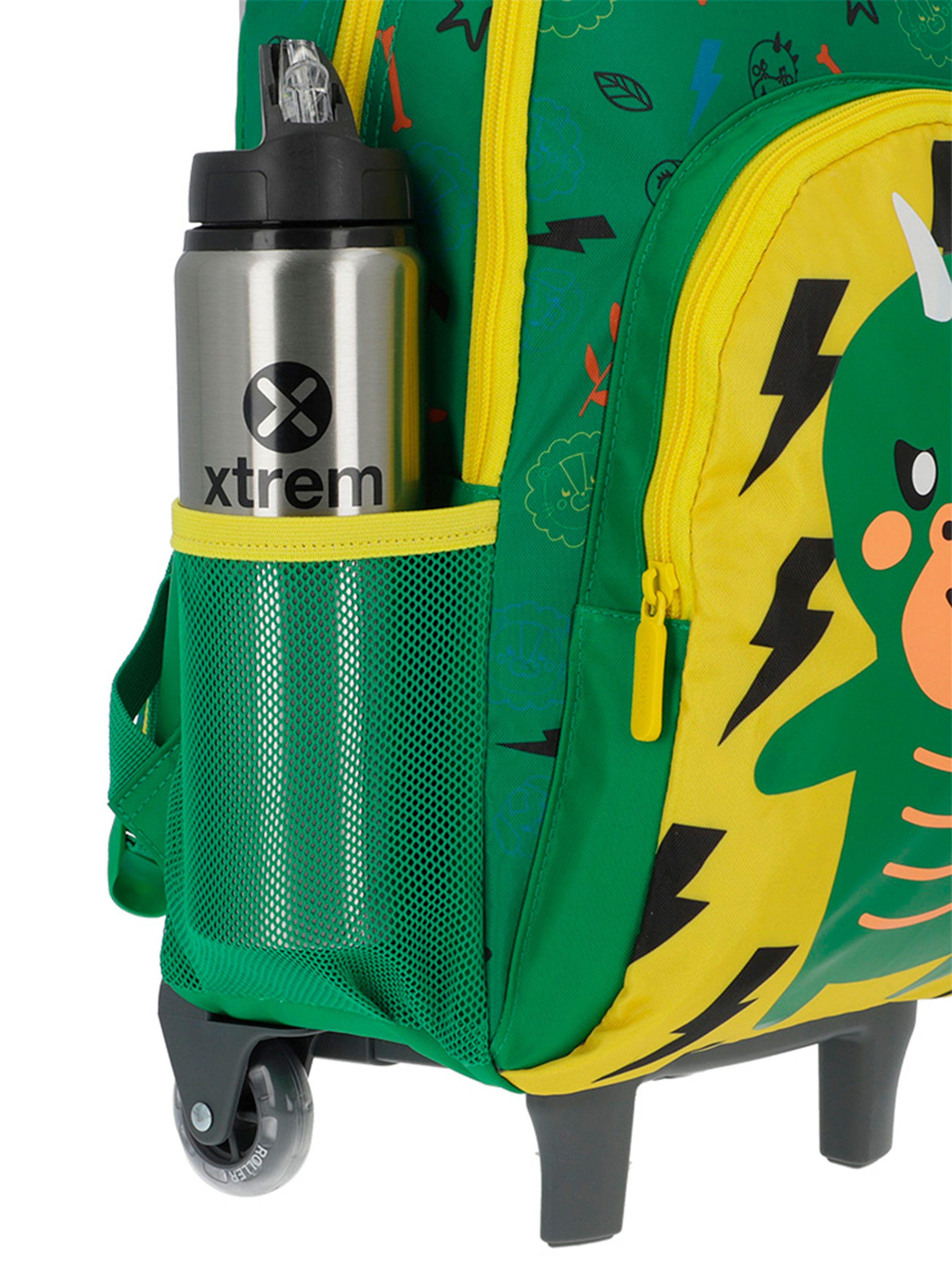 Mochila con Ruedas Niño Lincoln 4XT Verde-3