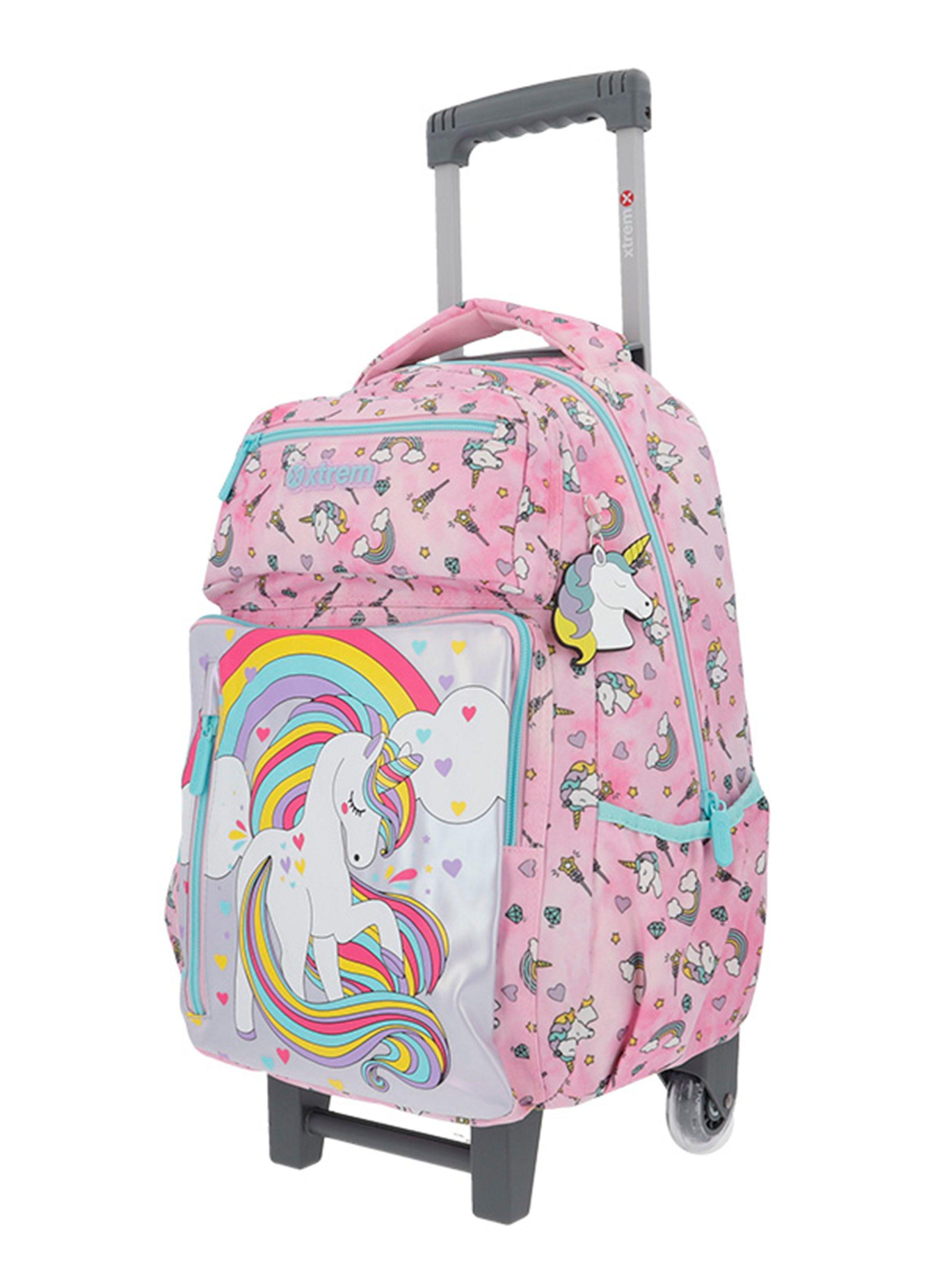 Pack Mochila con Ruedas Niña New Run Rosado-1