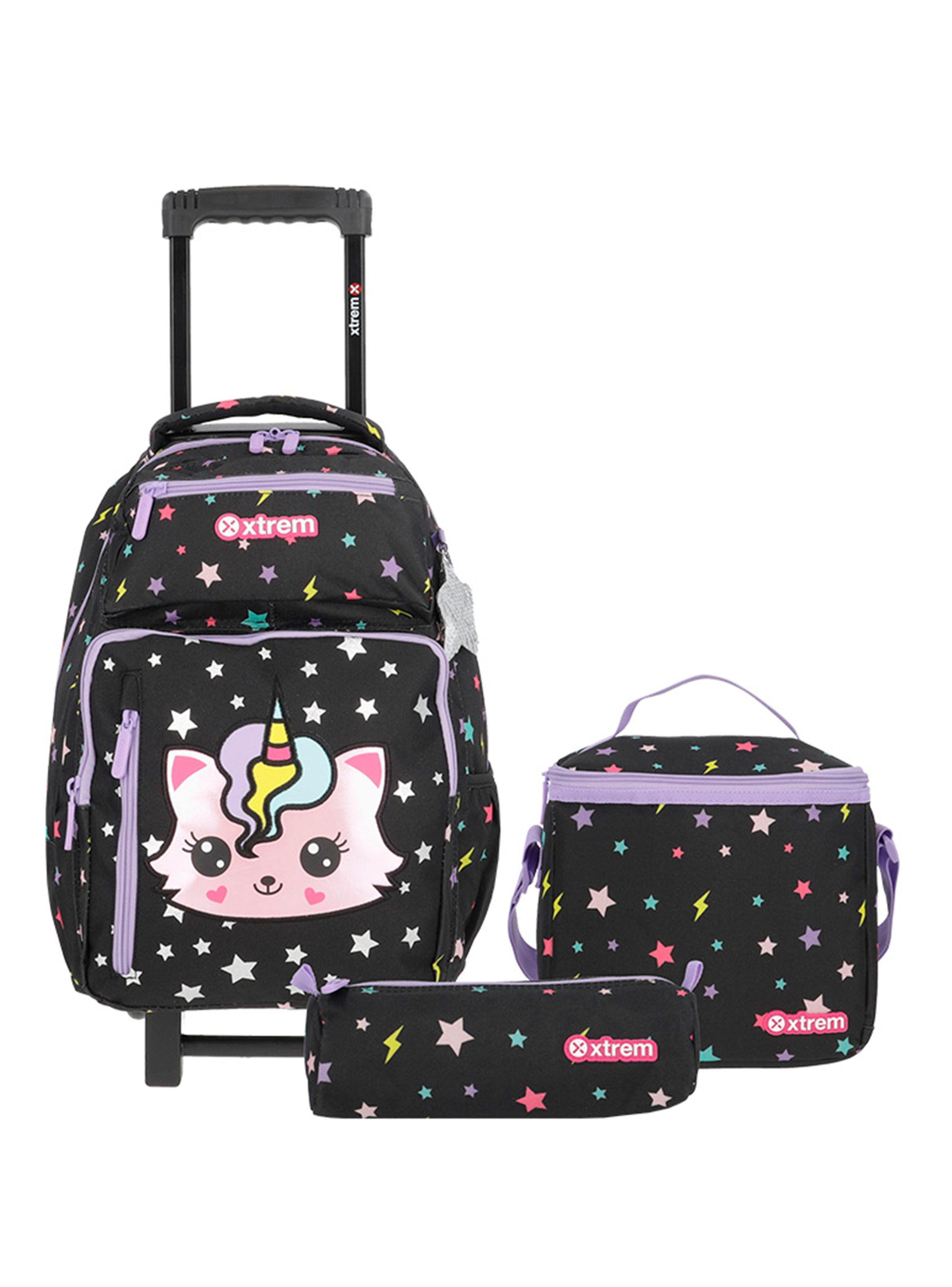 Pack Mochila con Ruedas Niña New Run Negro-0