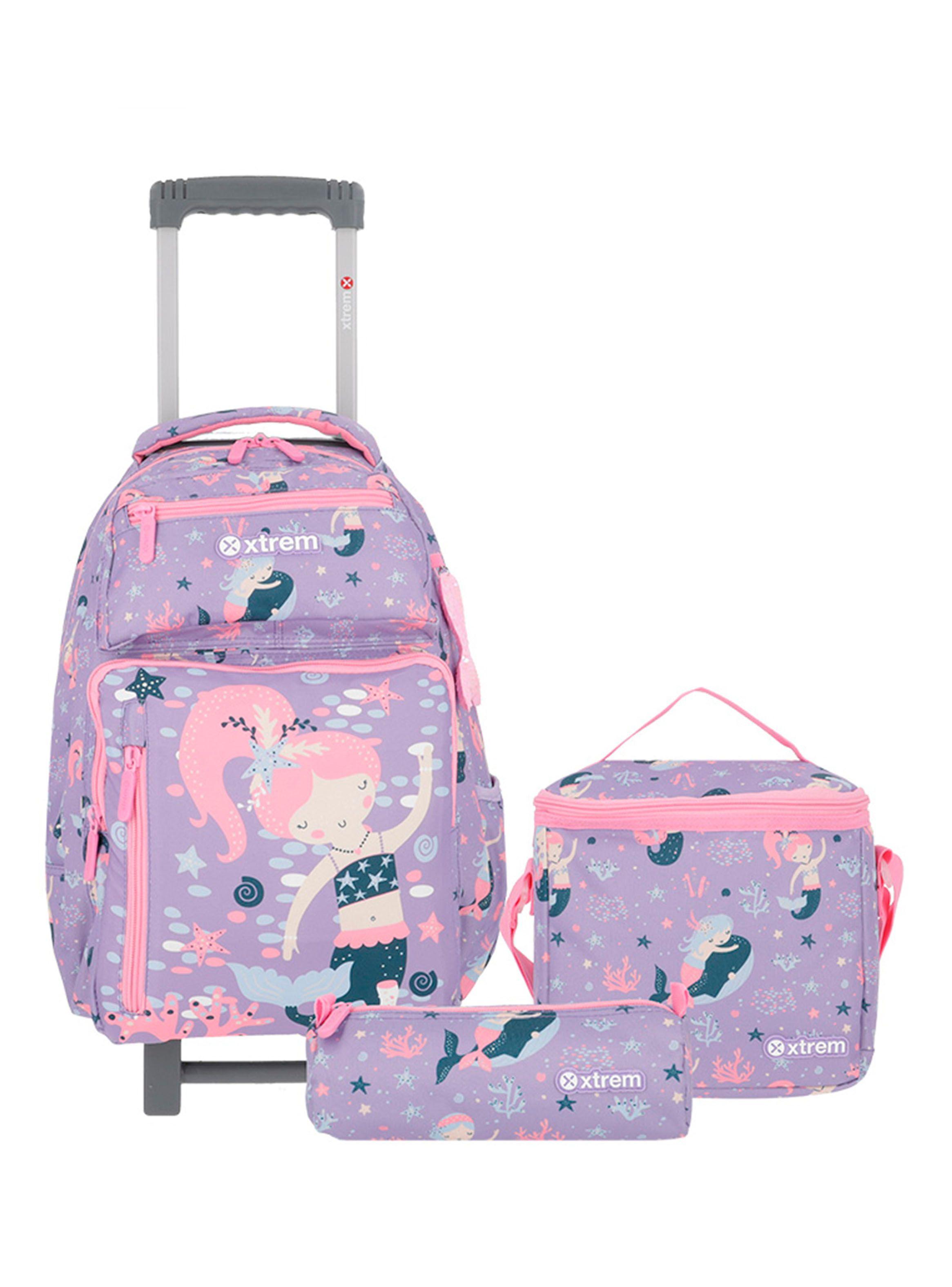Pack Mochila con Ruedas Niña New Run Morado-0