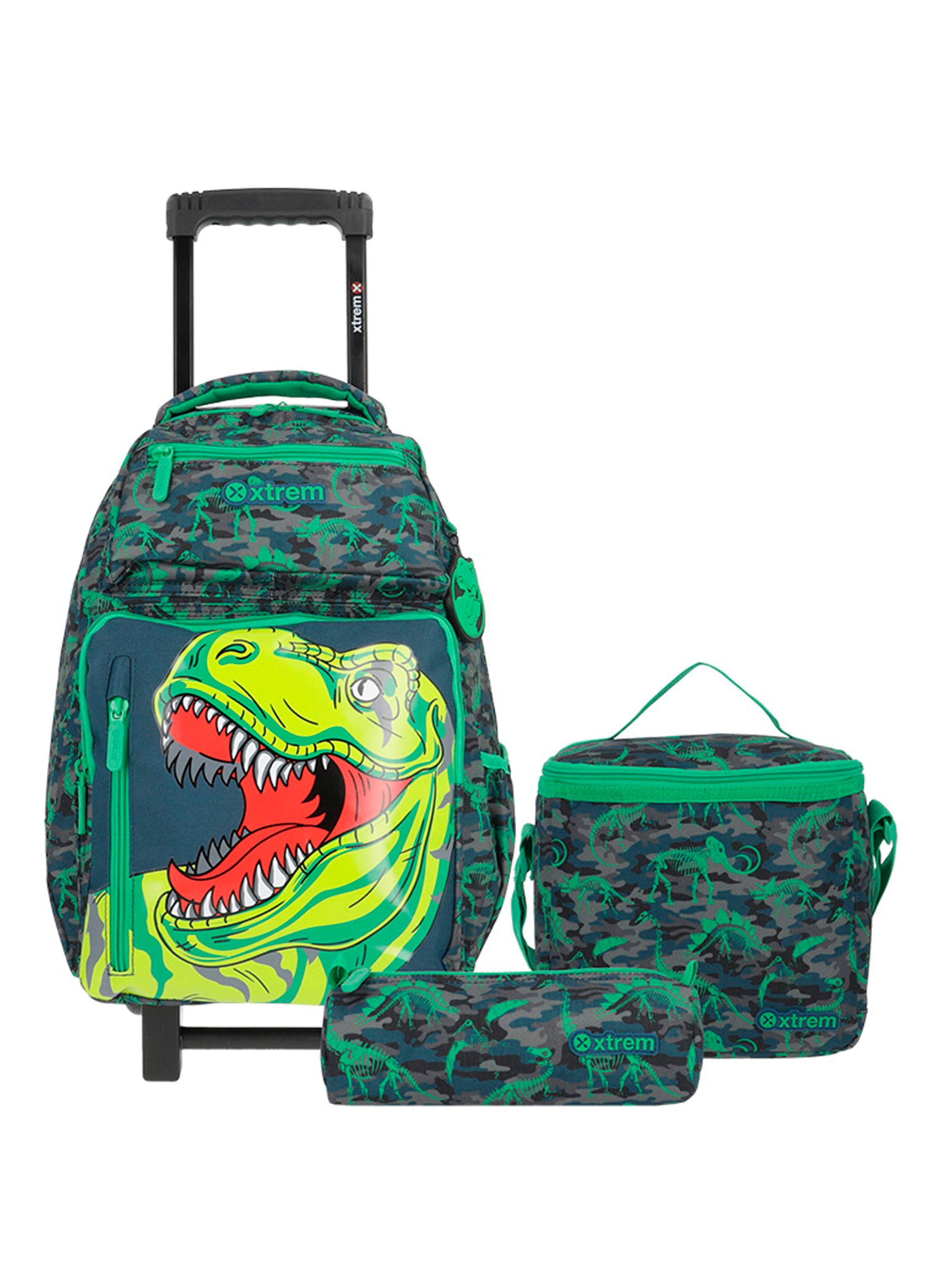 Pack Mochila con Ruedas Niño New Run Verde-0