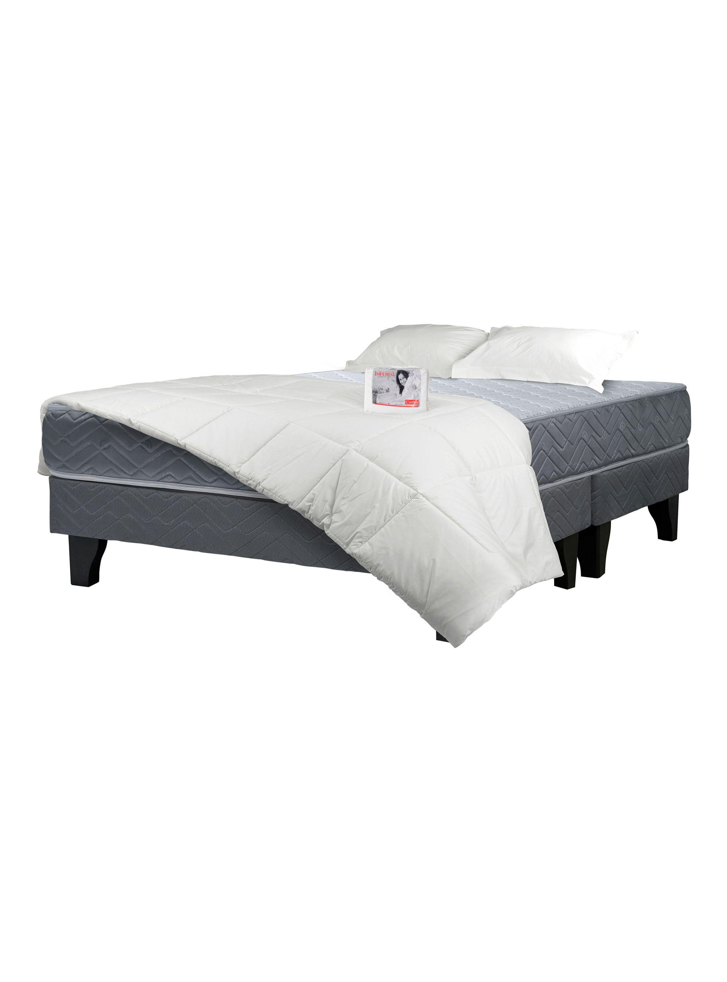 Cama Europea Cadiz Base Dividida 2 Plazas + Set Textil-0