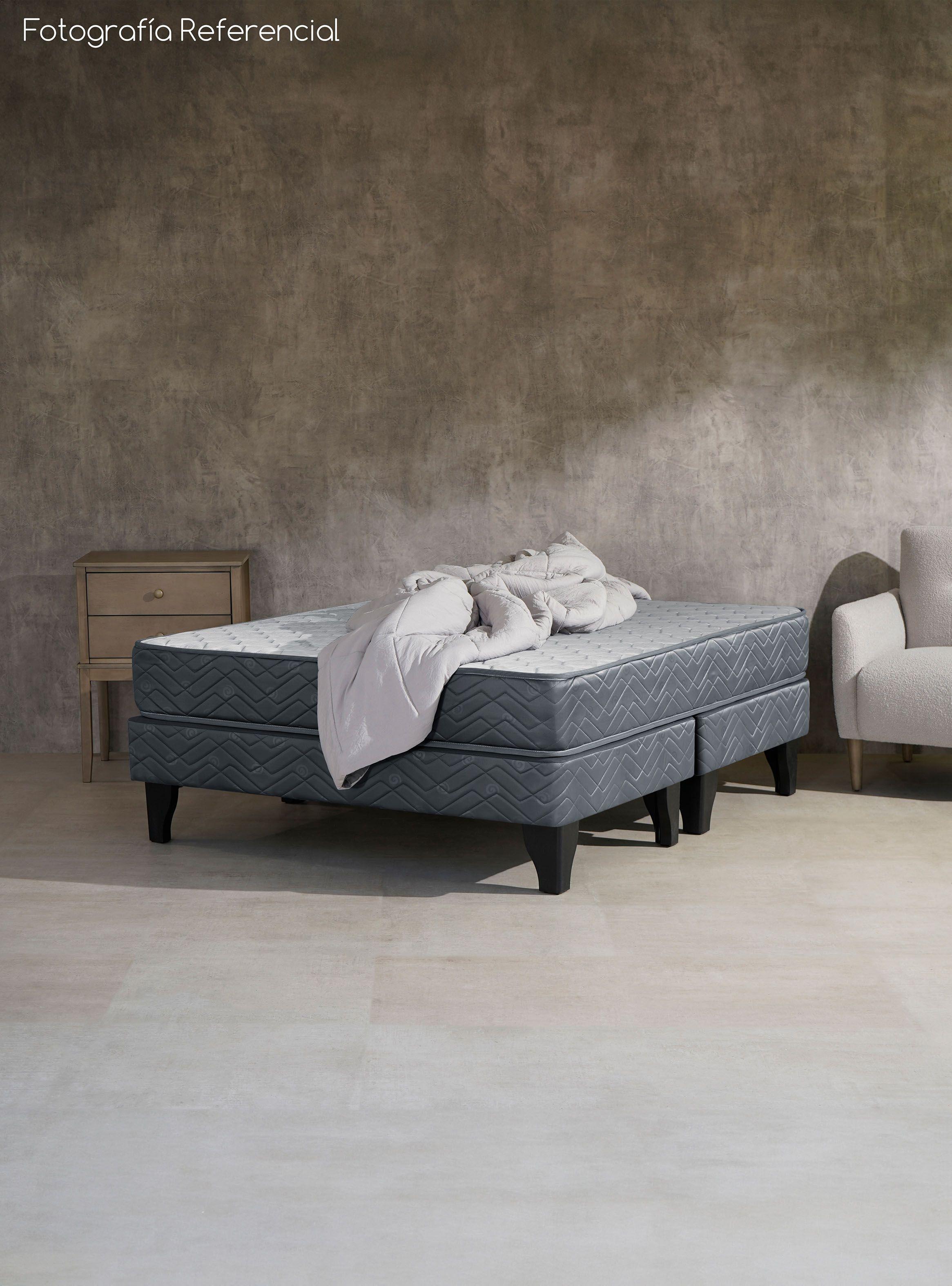 Cama Europea Cadiz Base Dividida 2 Plazas + Set Textil-4