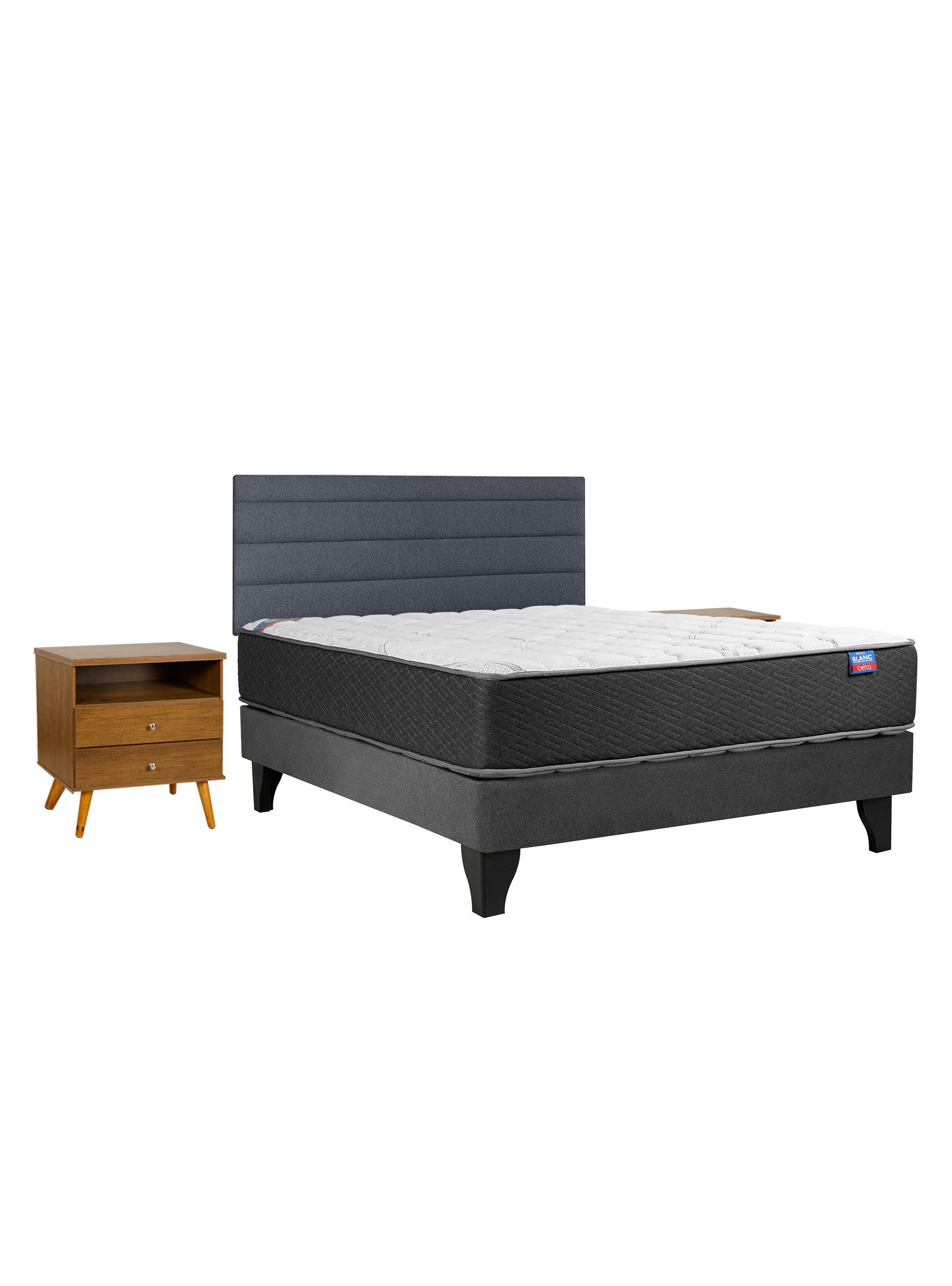 Camas Europea Mont Blanc Plus 2 Plazas + Set de Muebles Status-0