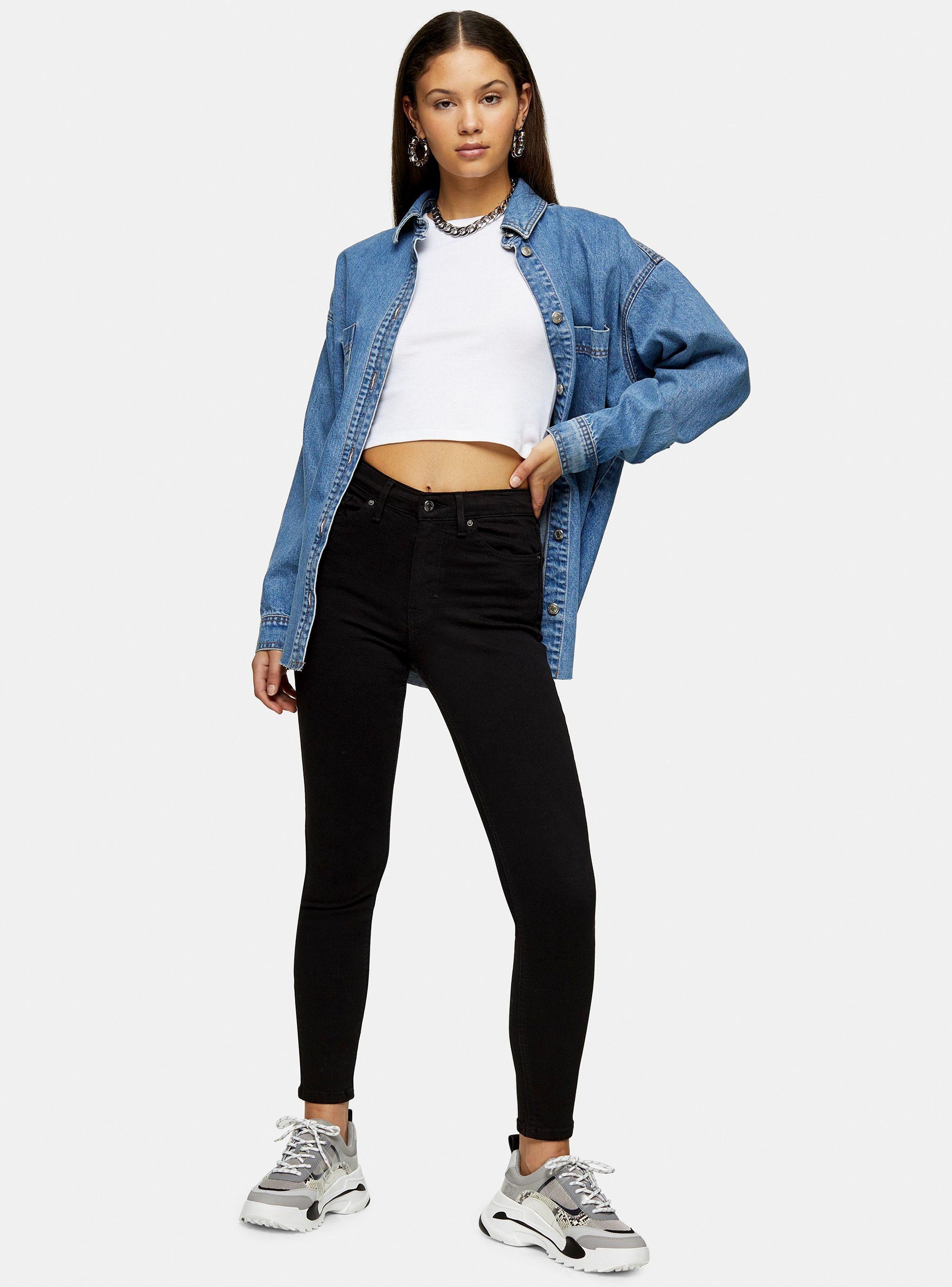 Jeans Jamie Black Skinny Largo 32 Topshop-3