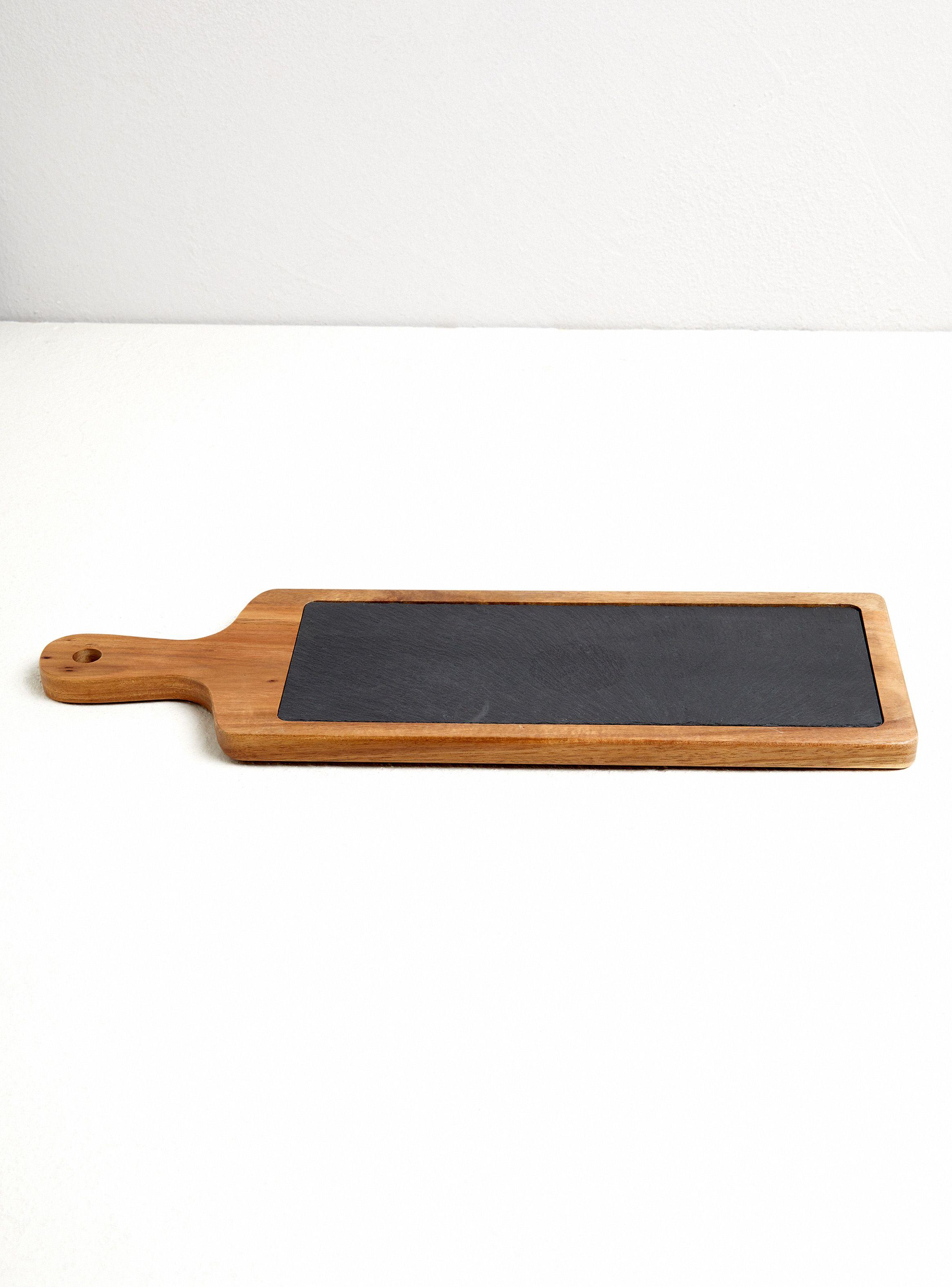 Tabla Rectangular de Madera y Pizarra 45x15 cm-1