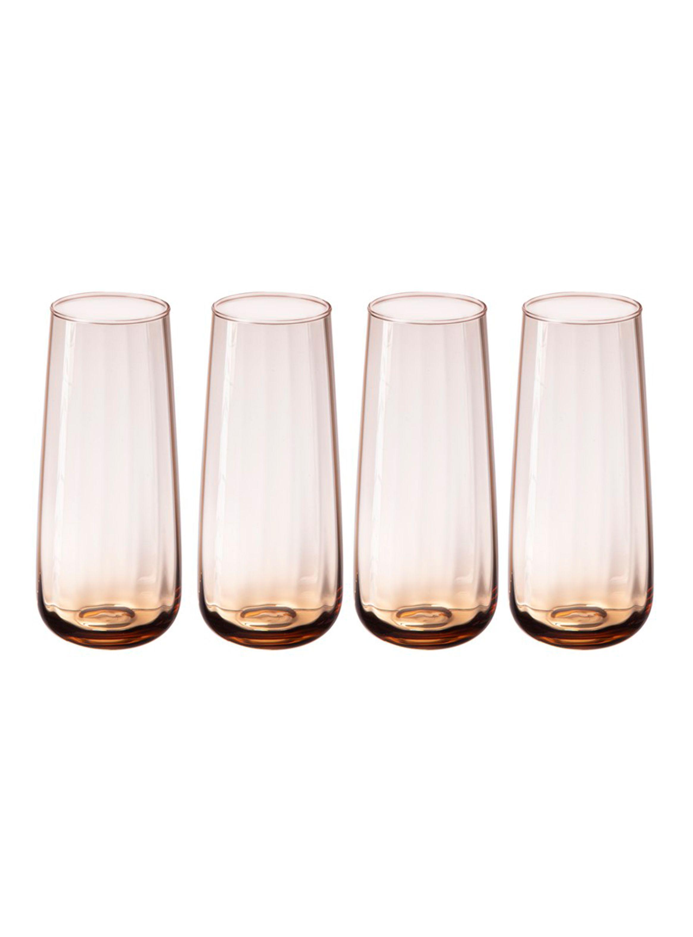 Set 4 Vasos Alto Oro Rosa 500 ml-0