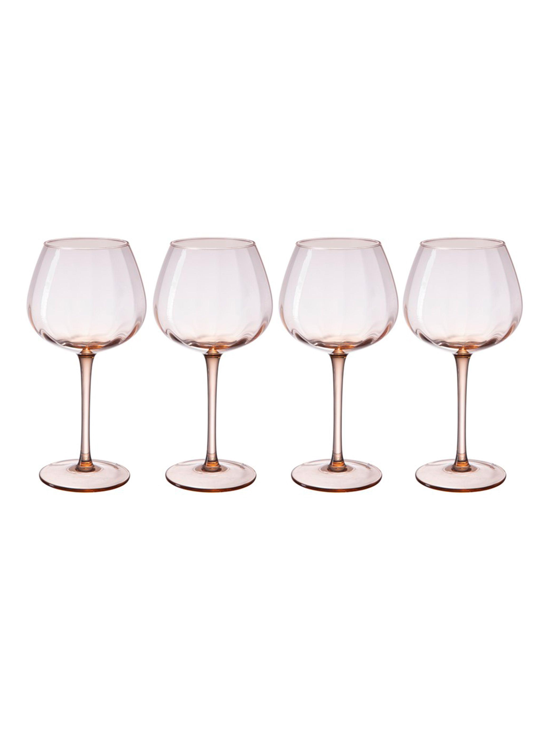 Set 4 Copas Vino Oro Rosa 420 ml-0