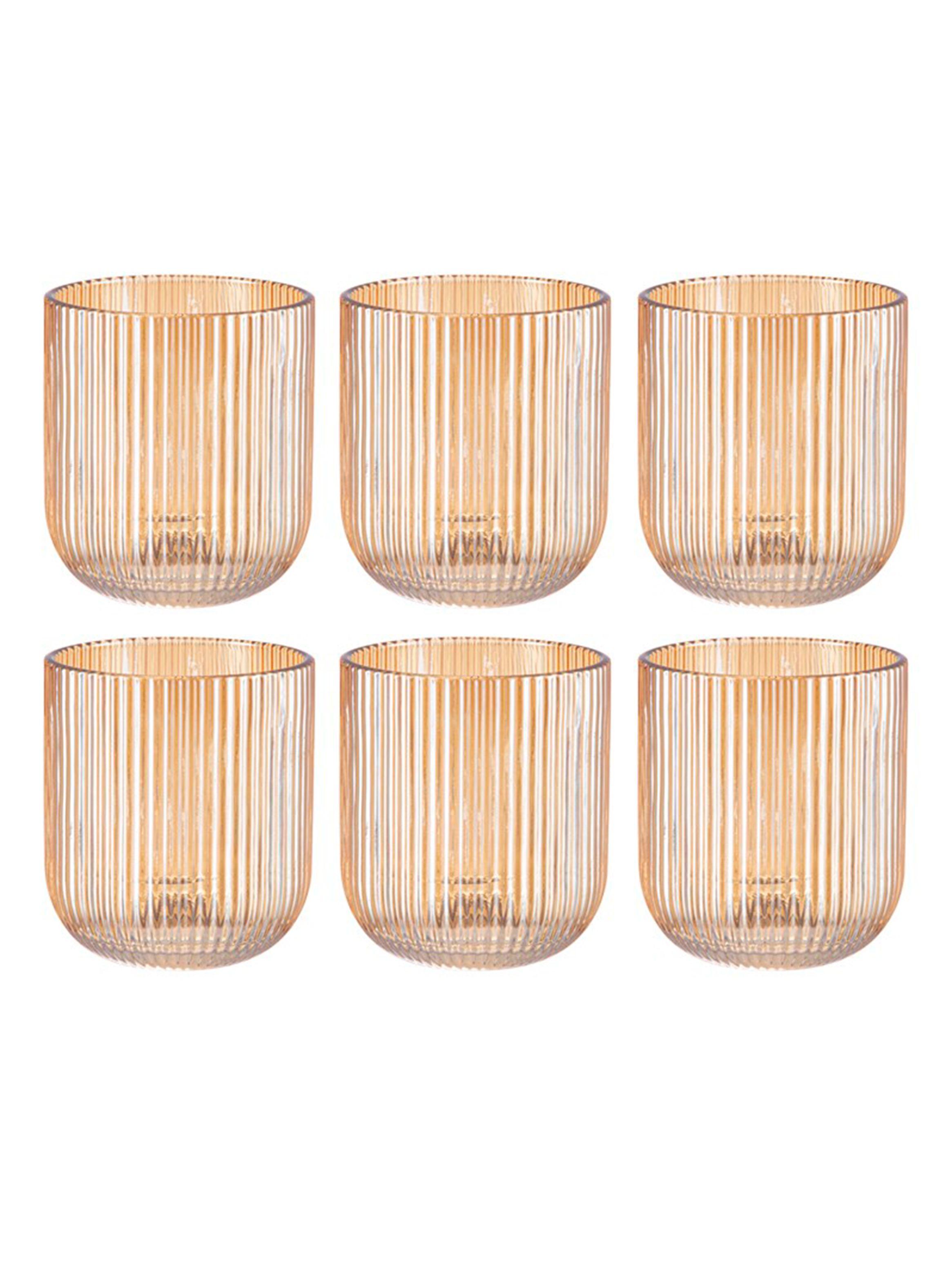 Set 6 Vasos Bajos Static 270 ml Amber-0