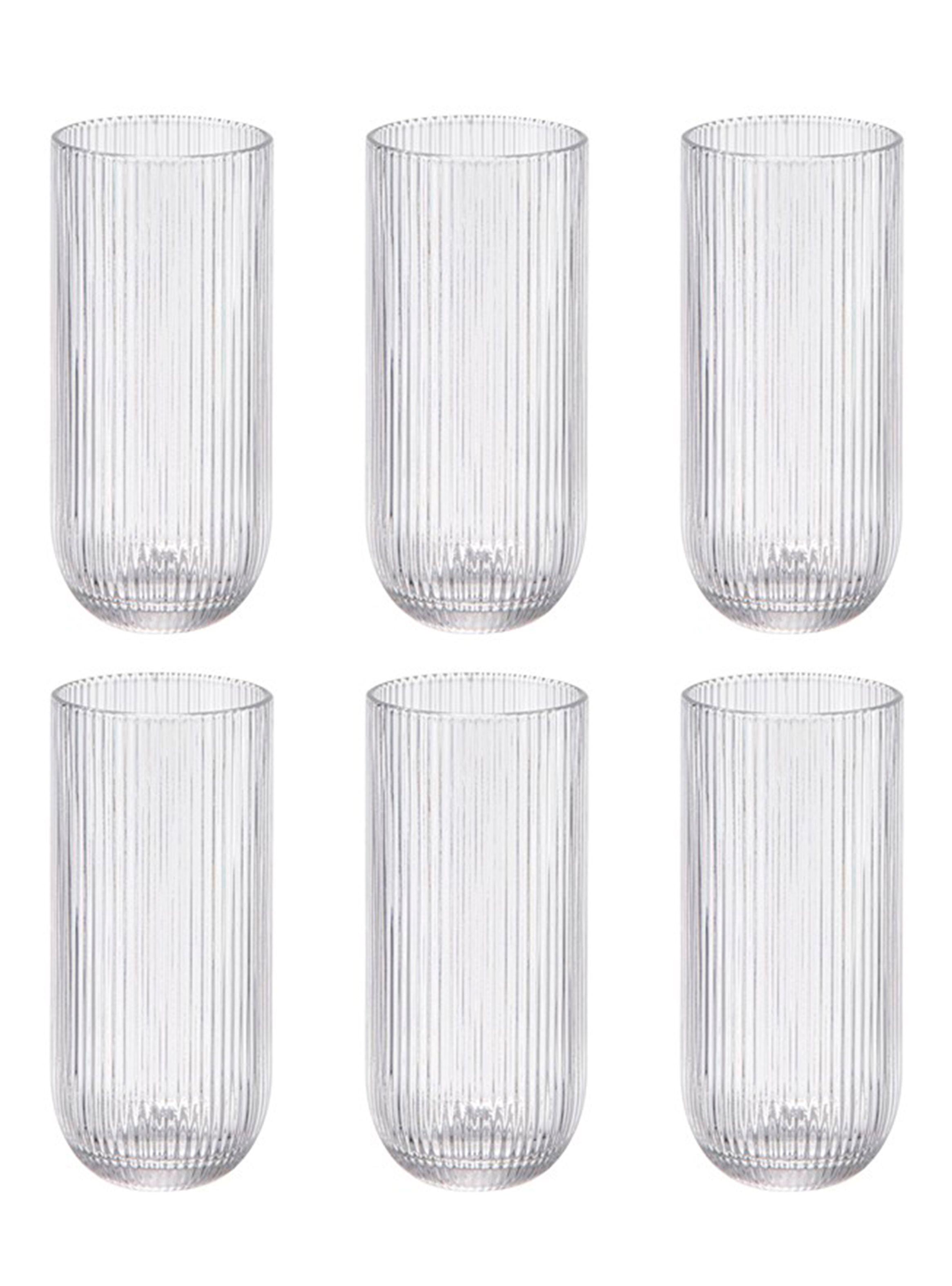Set 6 Vasos Altos Static 430 ml Transparente-0