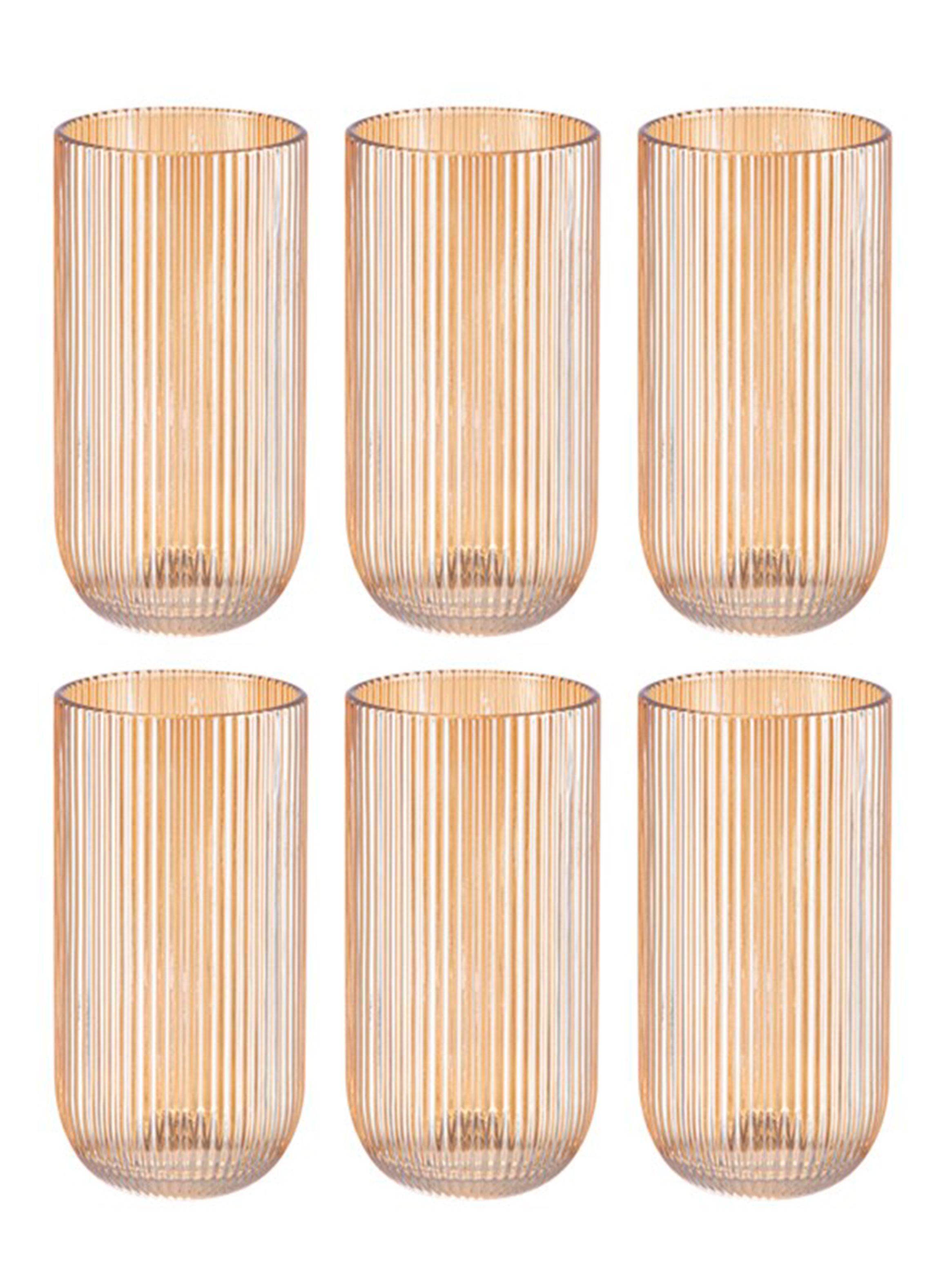 Set 6 Vasos Altos Static 430 ml Amber-0