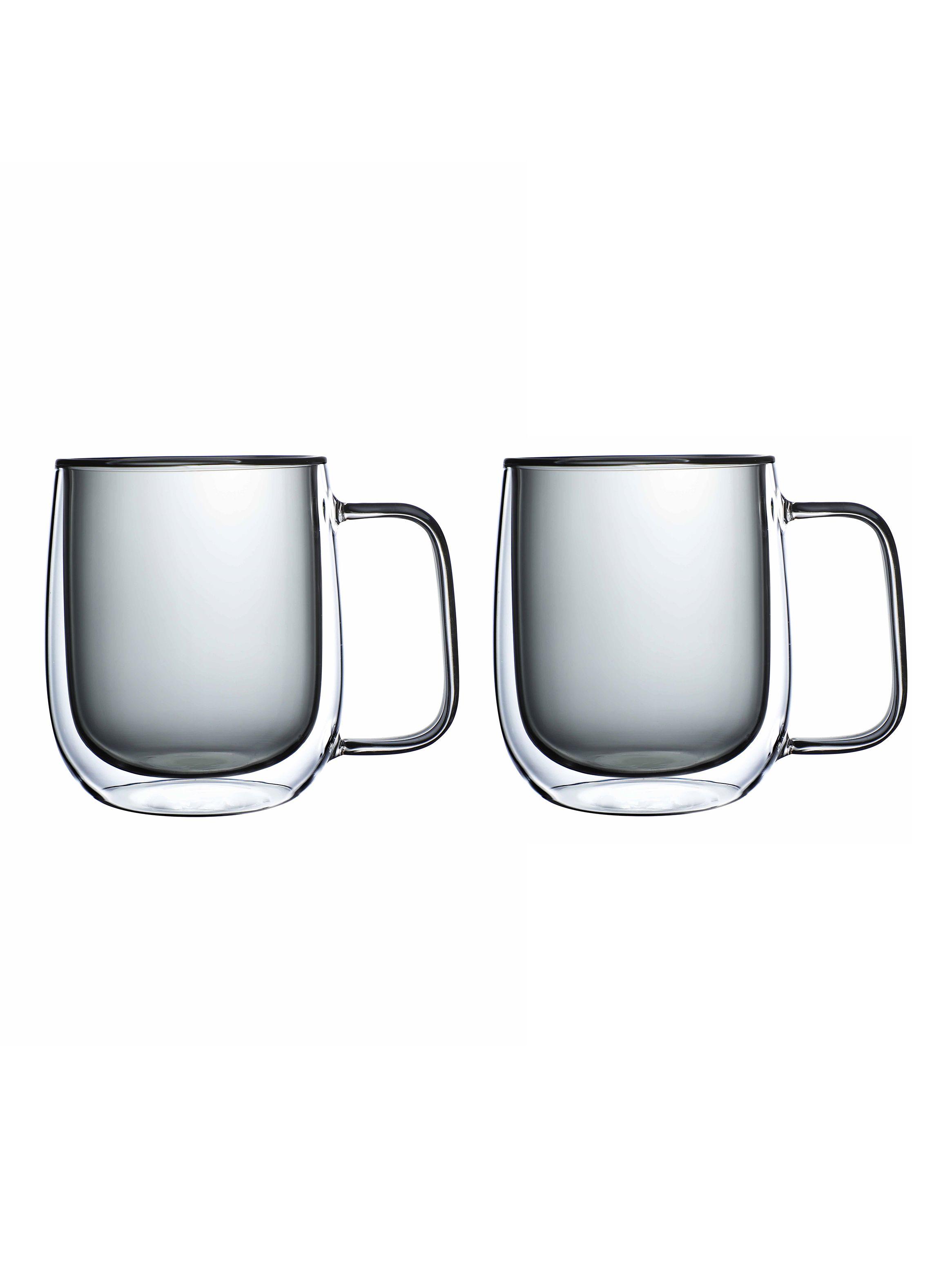 Set 2 Tazas Palermo Doble Pared 400 ml Negro-0