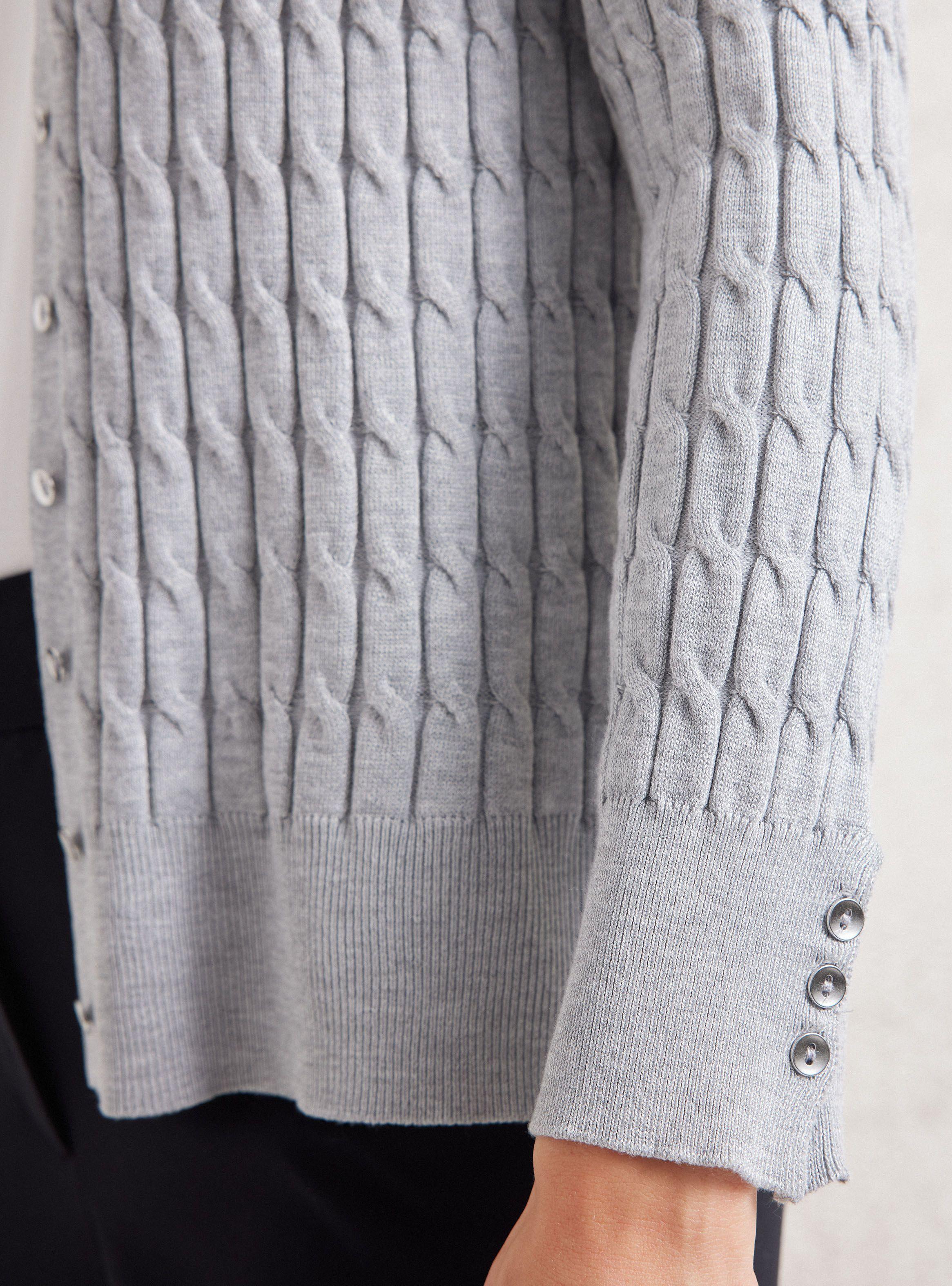 Chaleco Básico Trenzado Con Botón Metálico-3