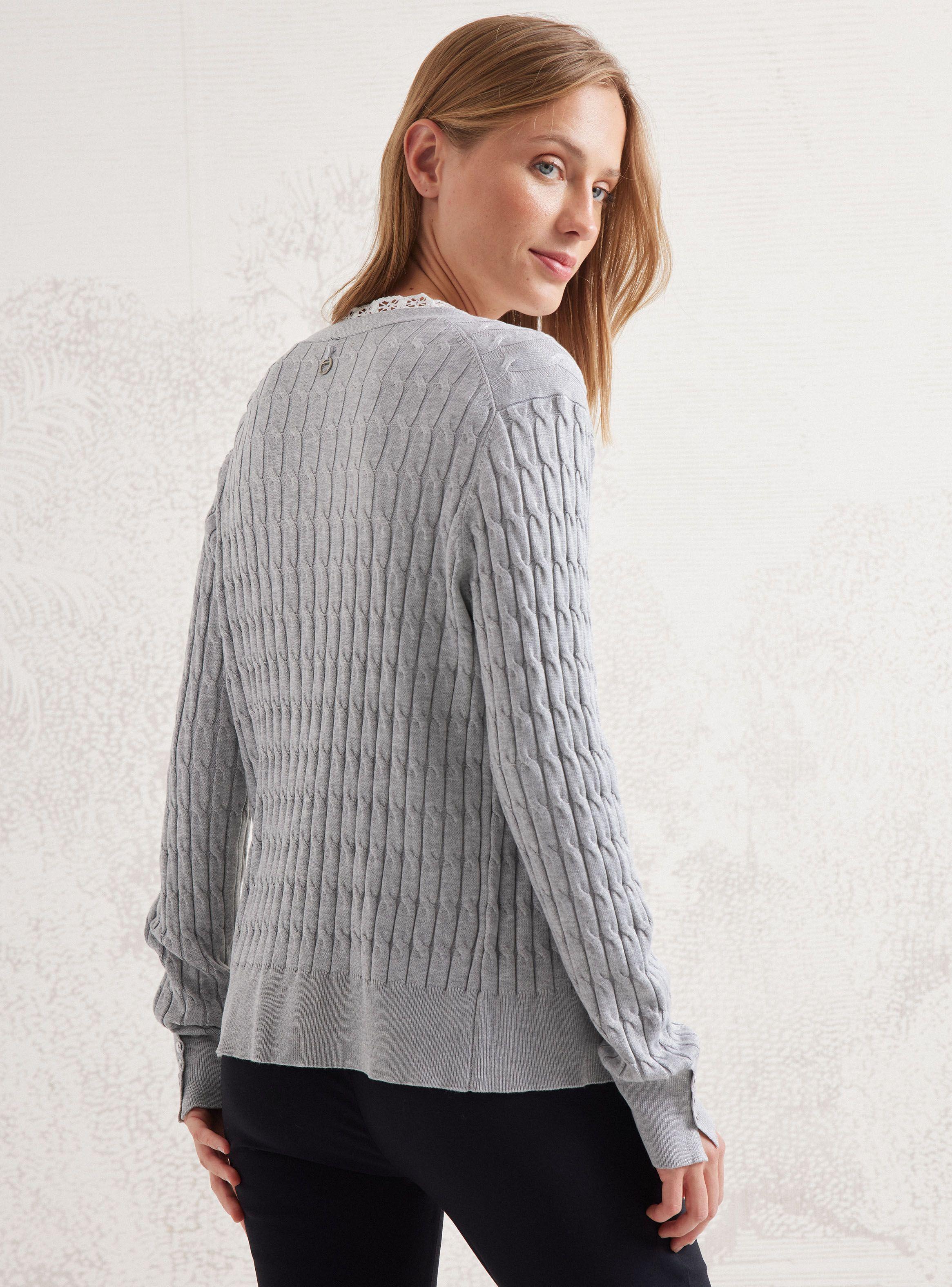 Chaleco Básico Trenzado Con Botón Metálico-1