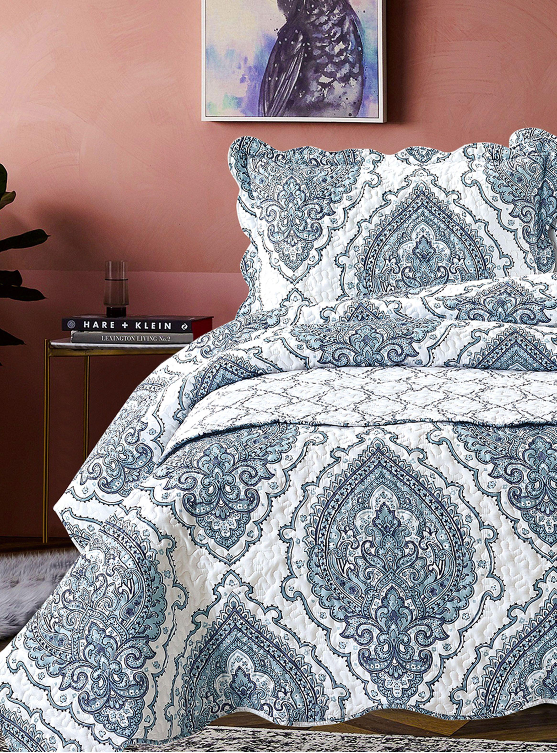 Quilt Mallorca + Piecera King Delhi Azul Kenia-3