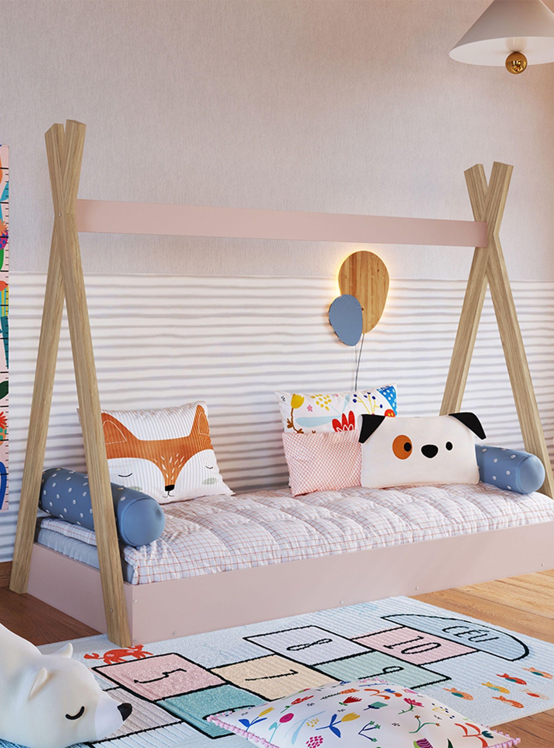 Cama de Transición Infantil Montessori Rosa-3