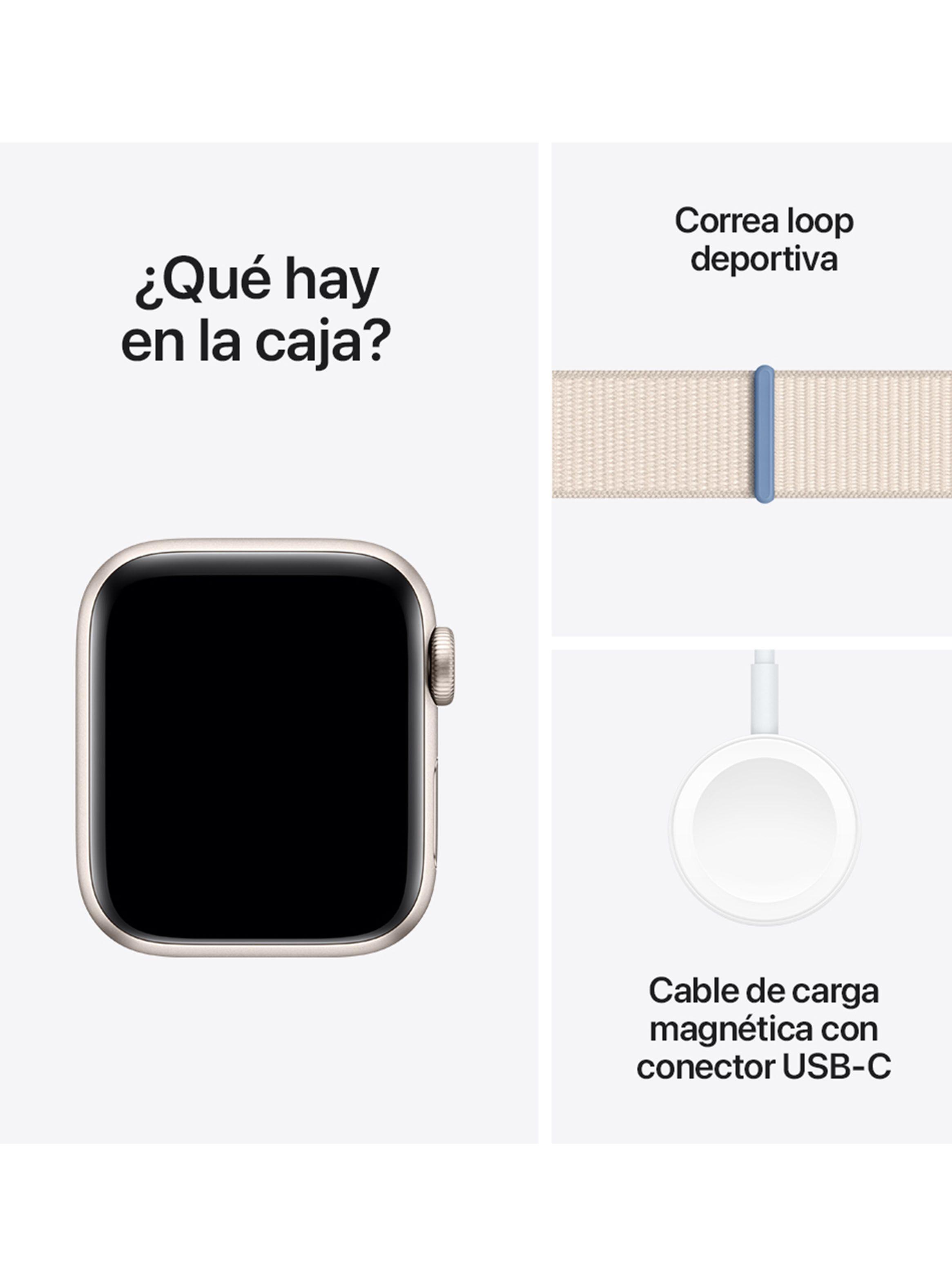 Apple Watch SE GPS 40mm Caja Aluminio y Correa Loop Blanco Estelar-7