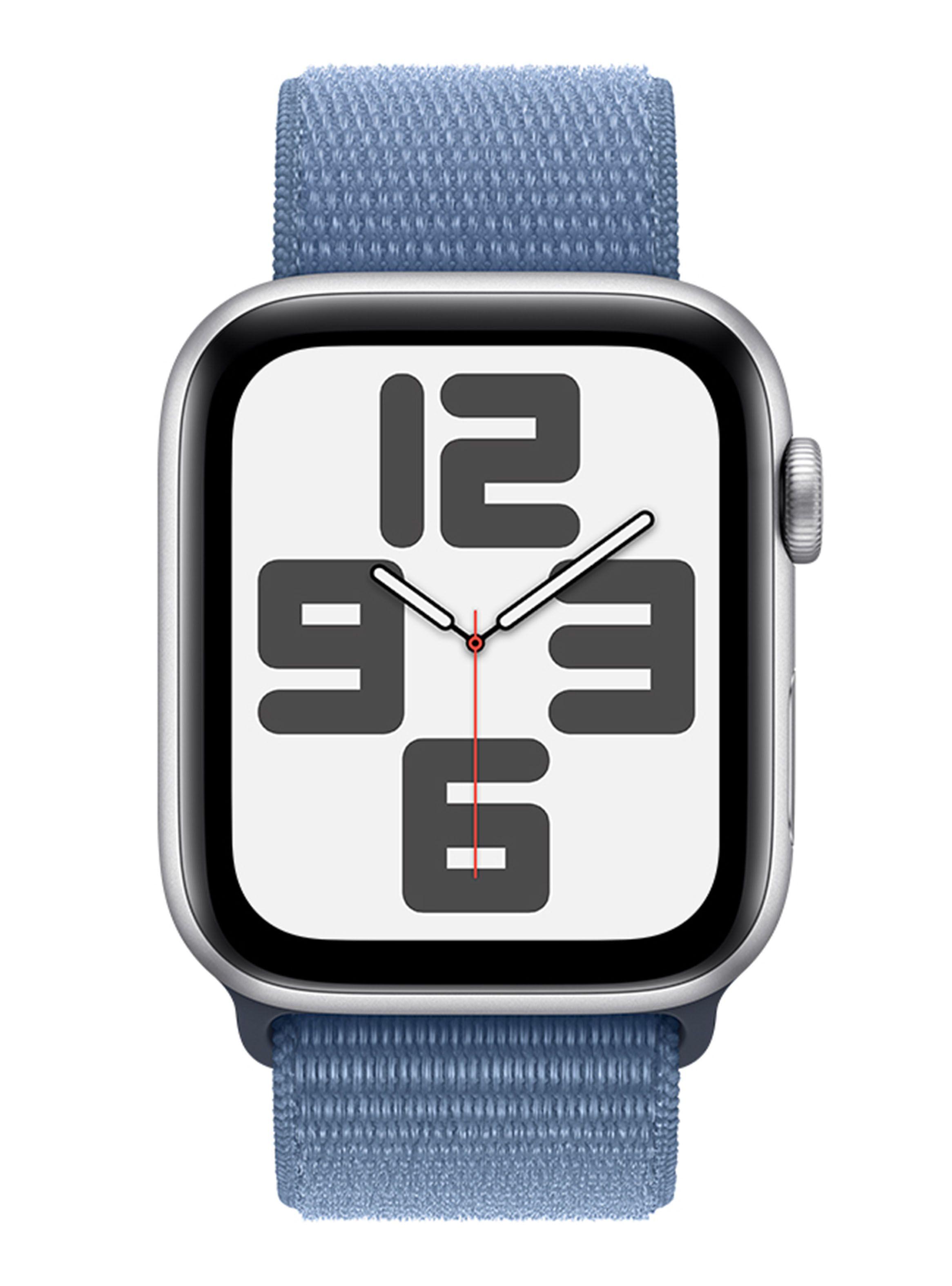 Apple Watch SE GPS 44mm Caja Aluminio Color Plata y Correa Loop Azul-1