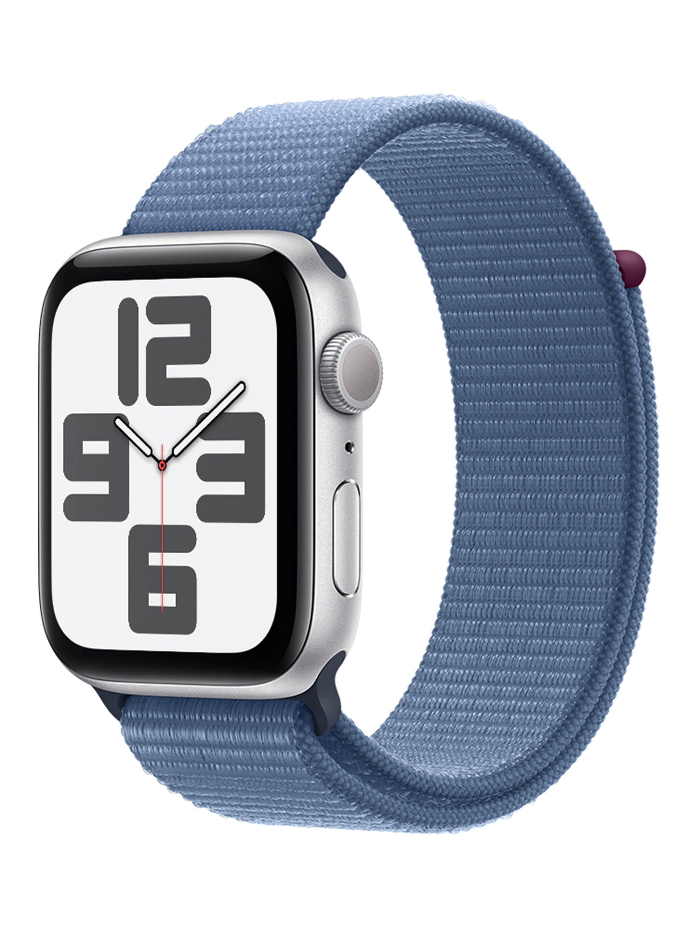 Apple Watch SE GPS 44mm Caja Aluminio Color Plata y Correa Loop Azul-0