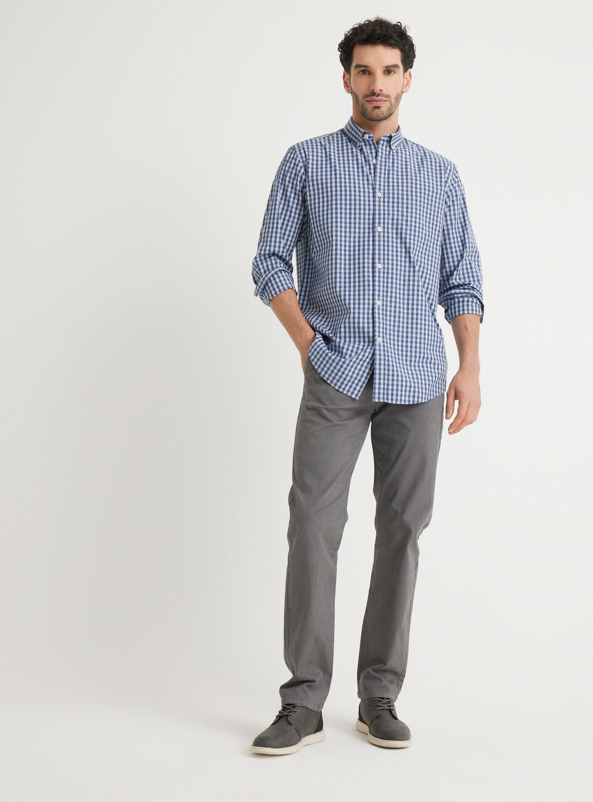 Camisa de Vestir Cuadros Poplin Regular Fit-4