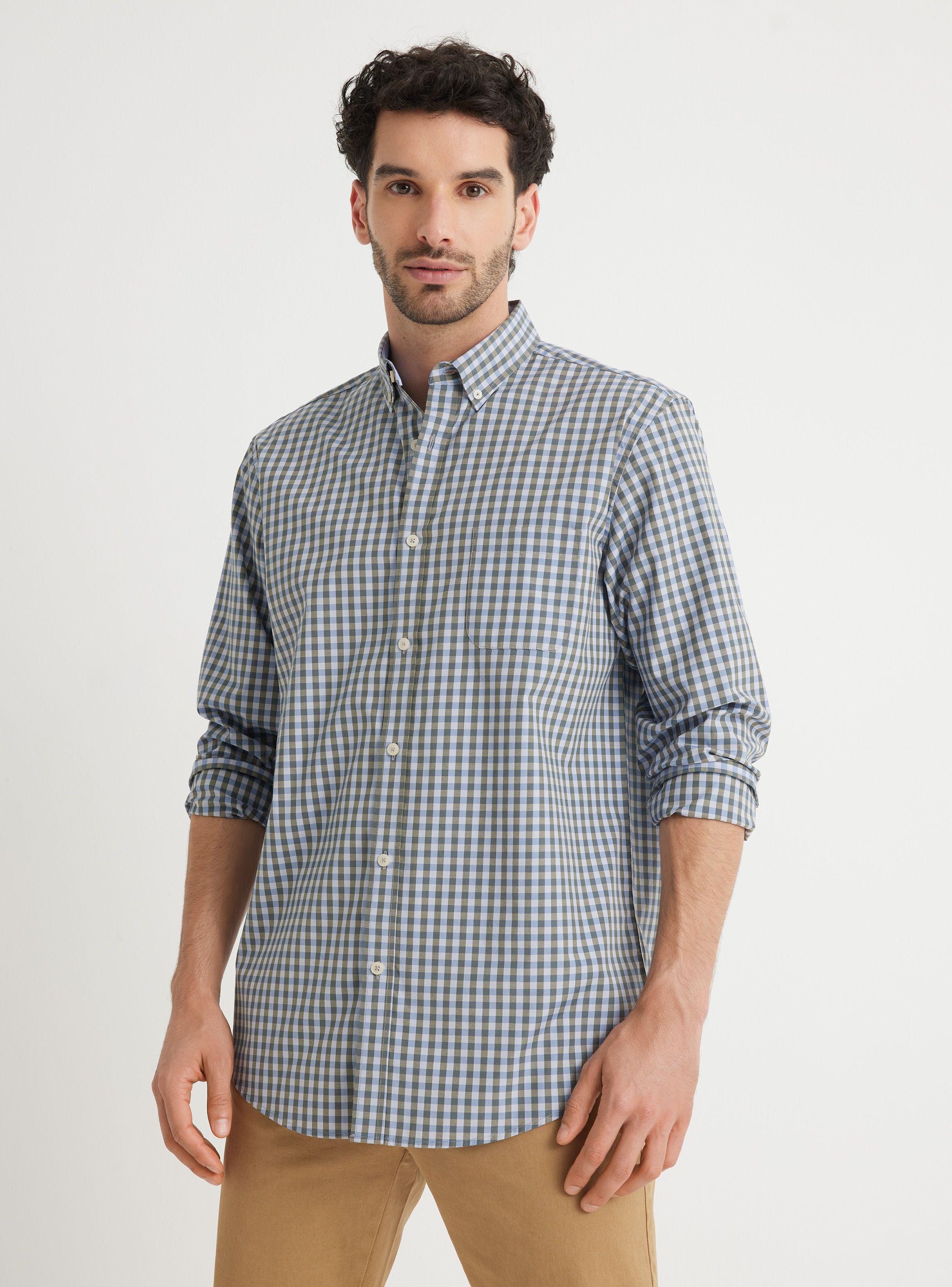 Camisa de Vestir Cuadros Poplin Regular Fit-0