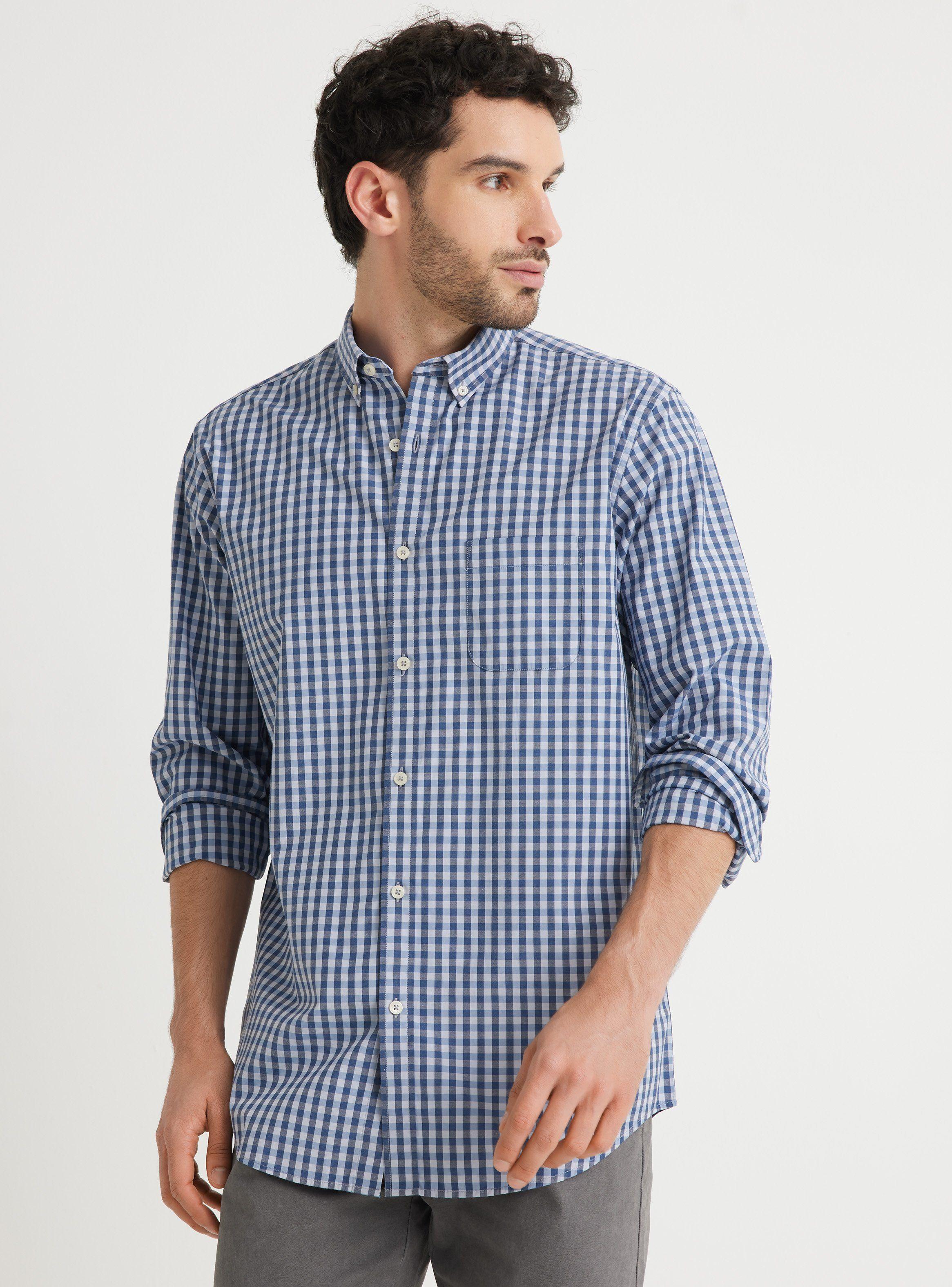 Camisa de Vestir Cuadros Poplin Regular Fit-0