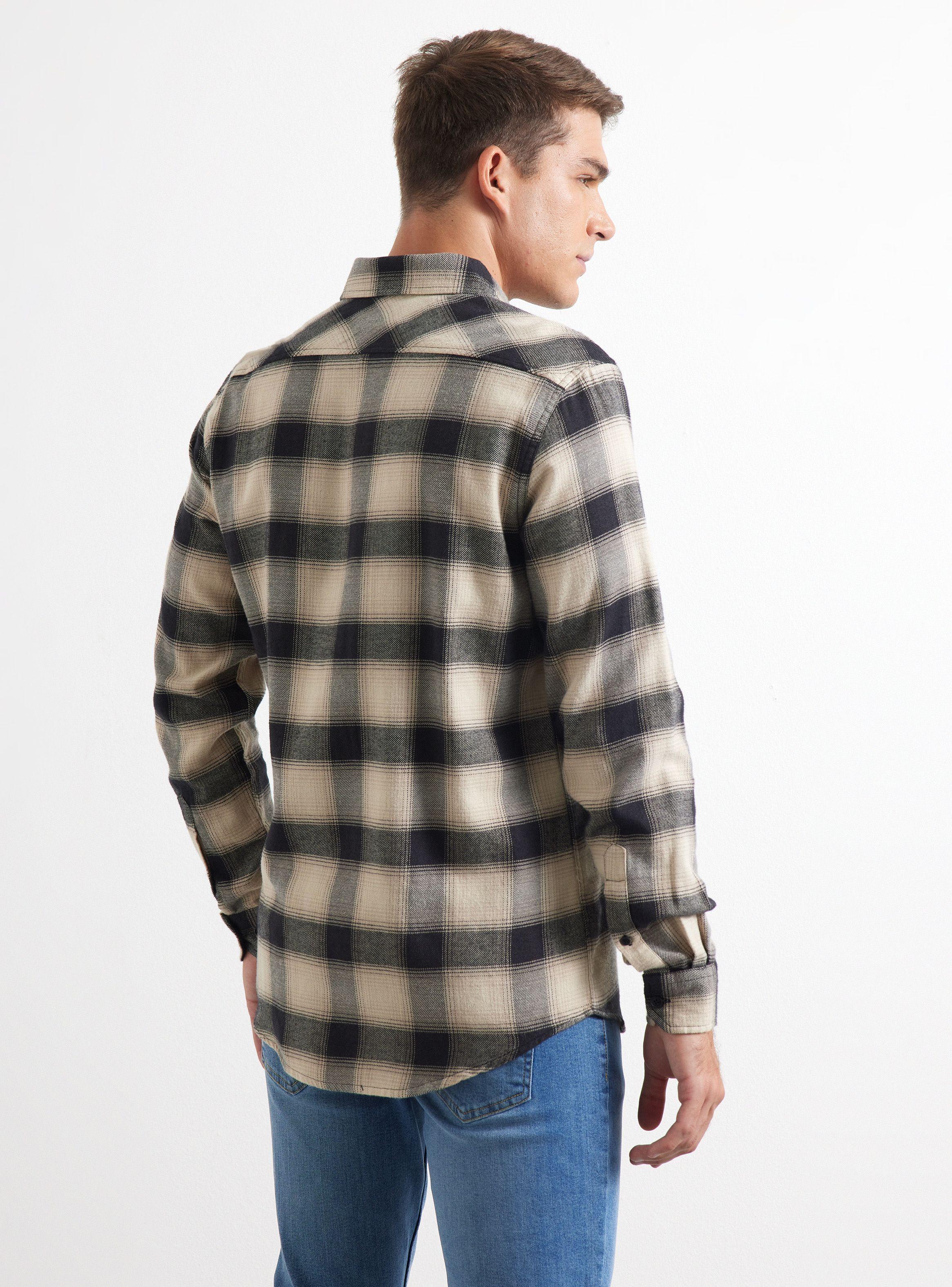 Camisa de Vestir Escocesa Grunge-1