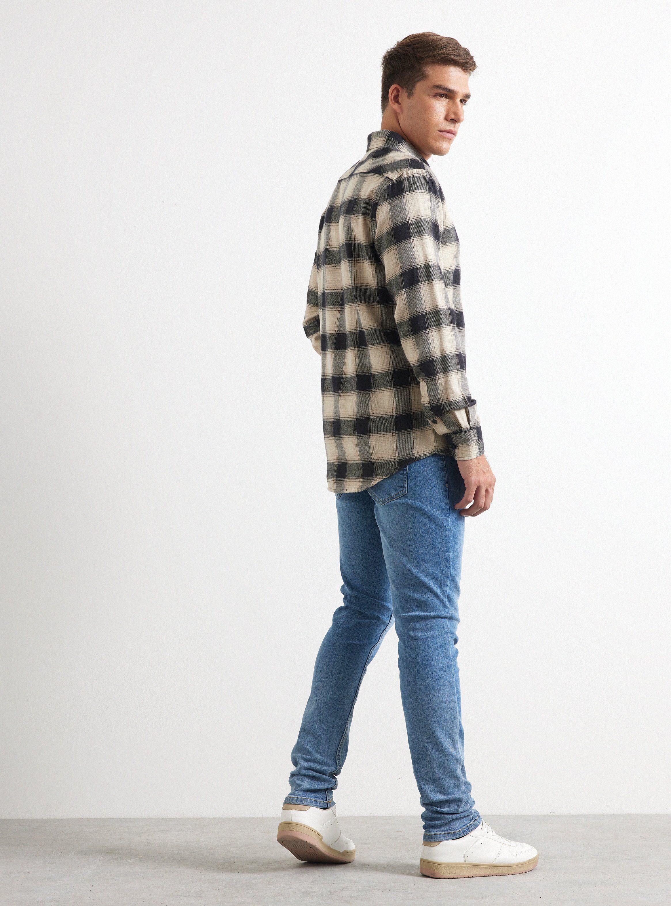 Camisa de Vestir Escocesa Grunge-5