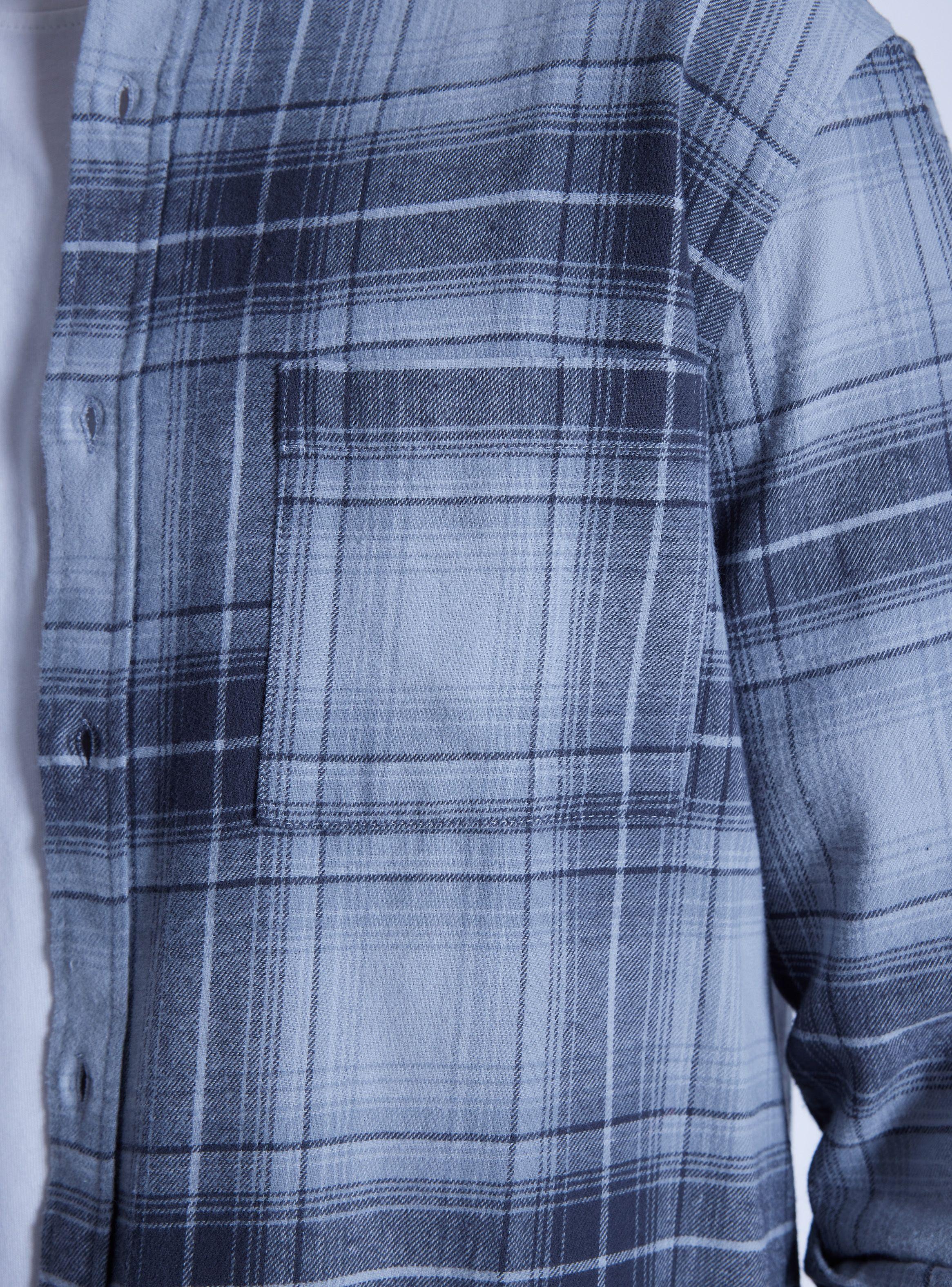 Camisa de Vestir Franela Grunge Deslavada-3