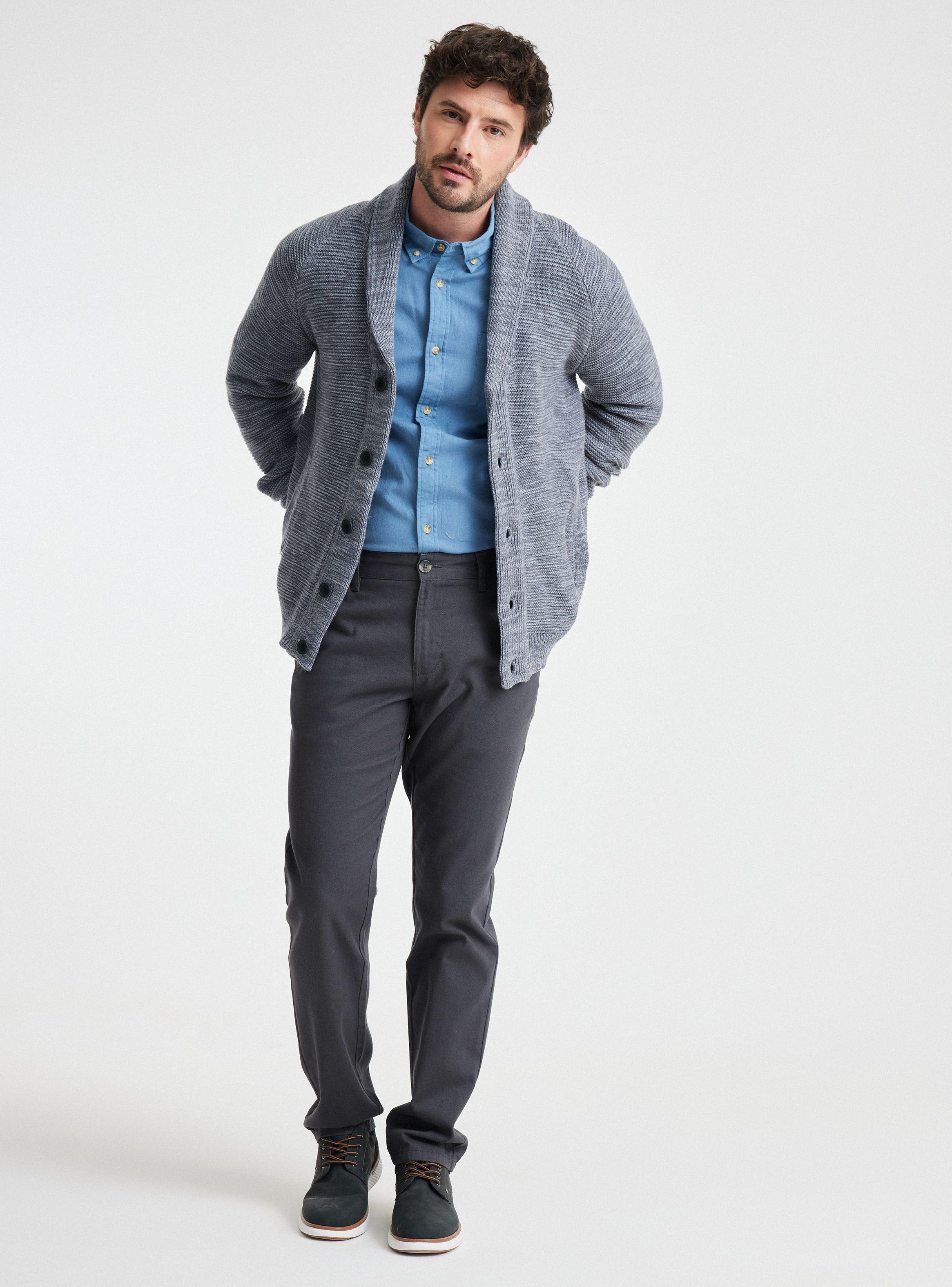 Sweater Cardigan Botones Doble Cuello-4