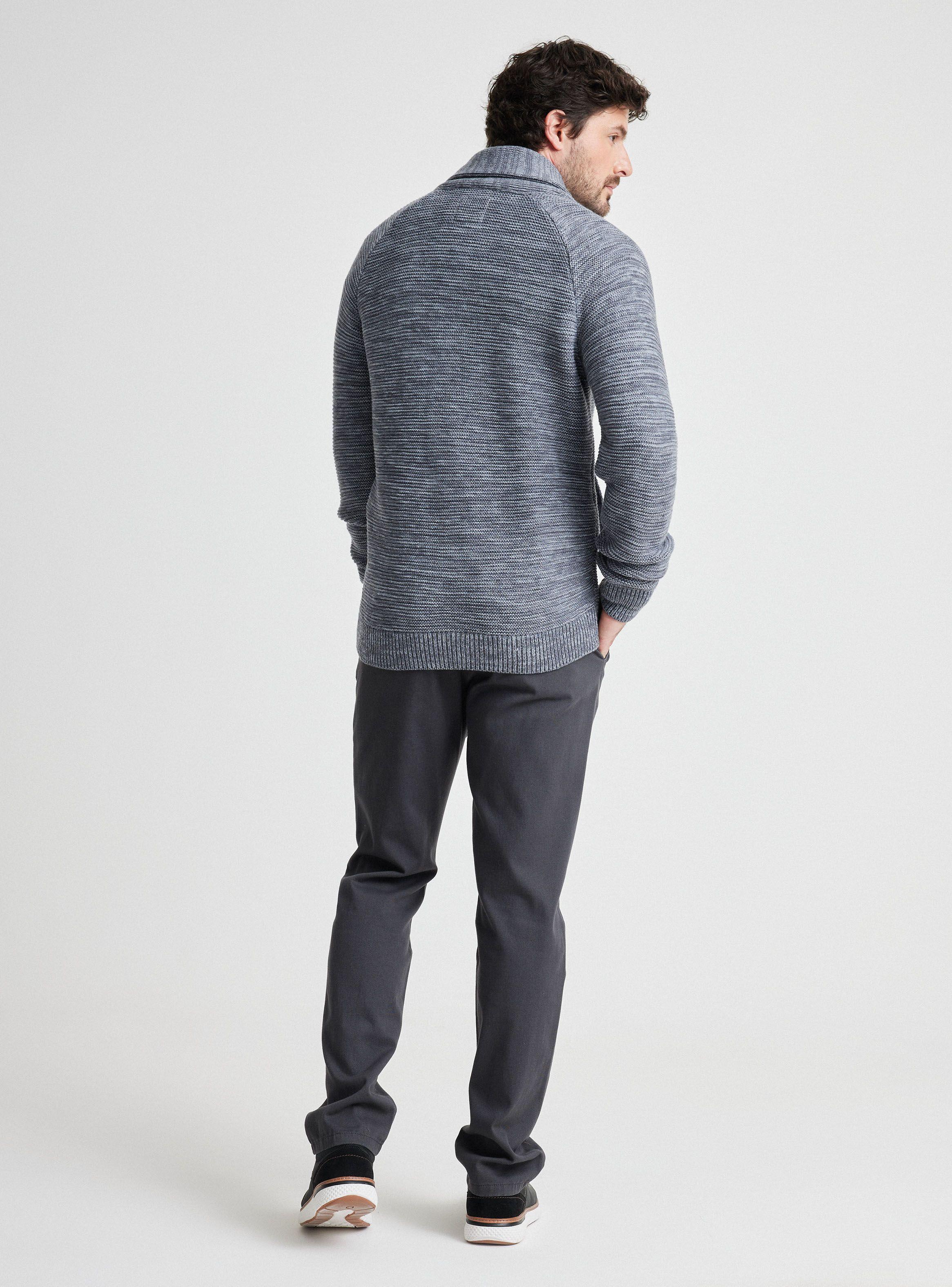 Sweater Cardigan Botones Doble Cuello-5