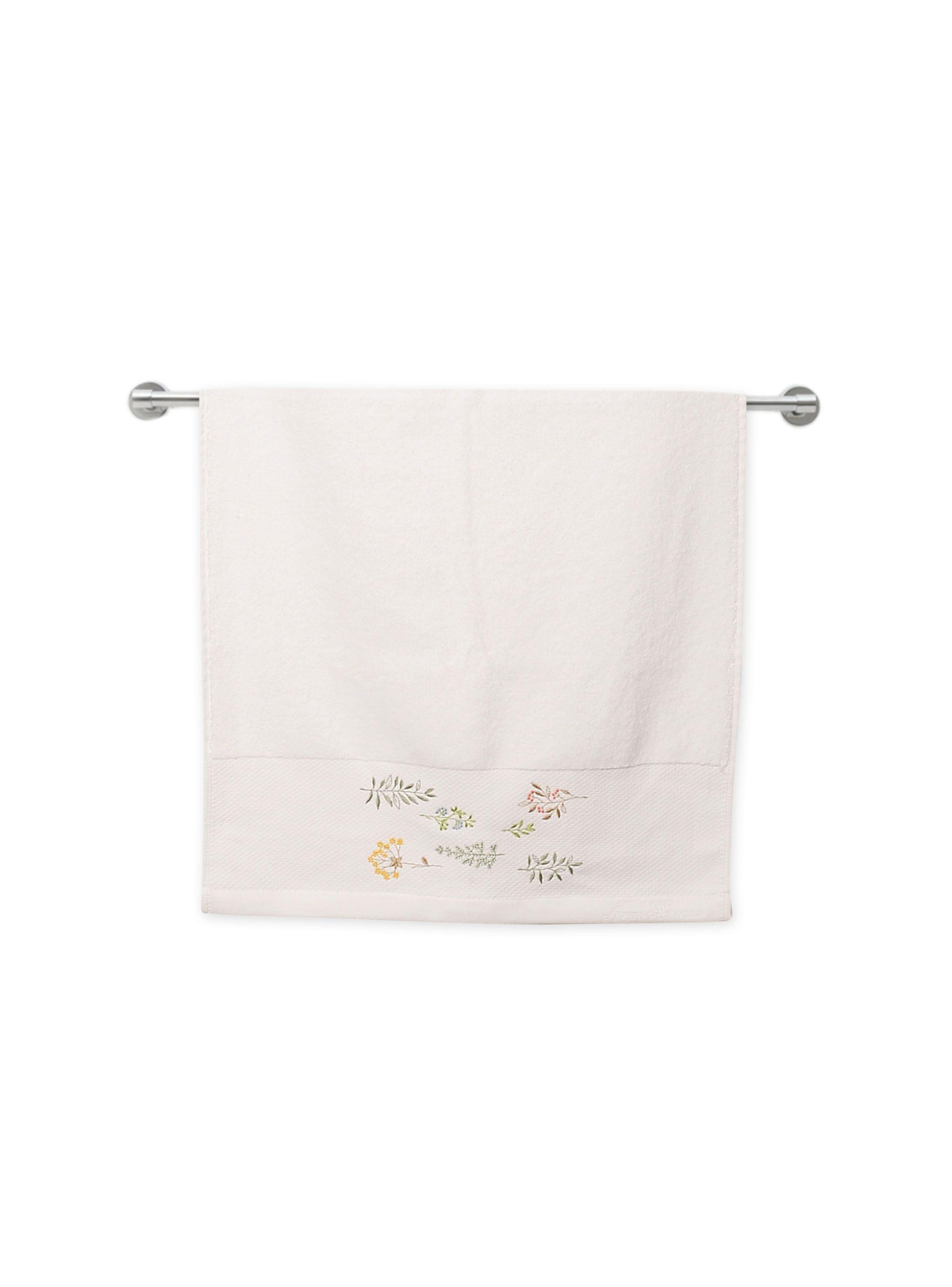 Toalla Nina Herrera de Mano Helecho 50 x 90 cm Blanco-1