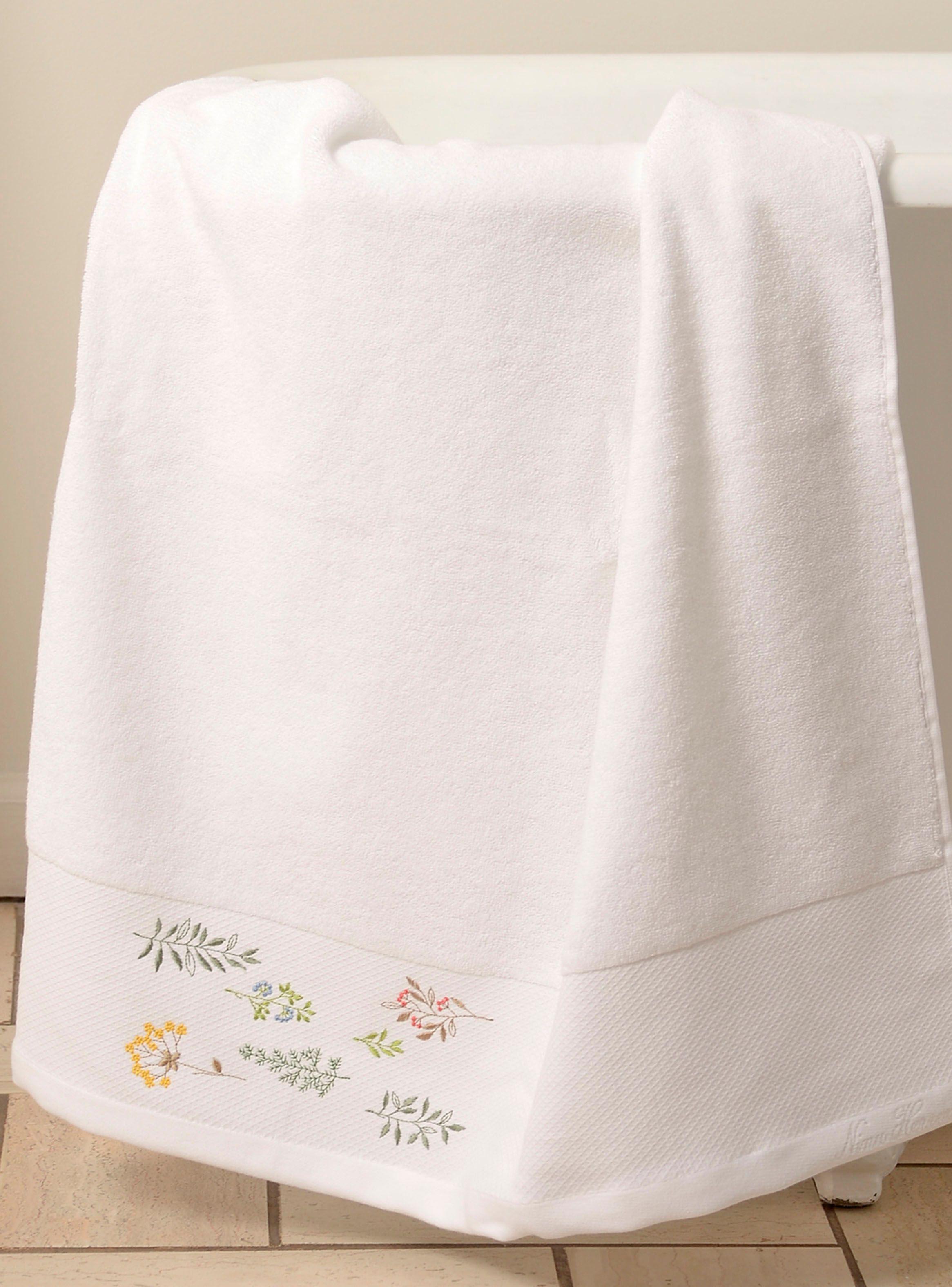 Toalla Nina Herrera de Mano Helecho 50 x 90 cm Blanco-0