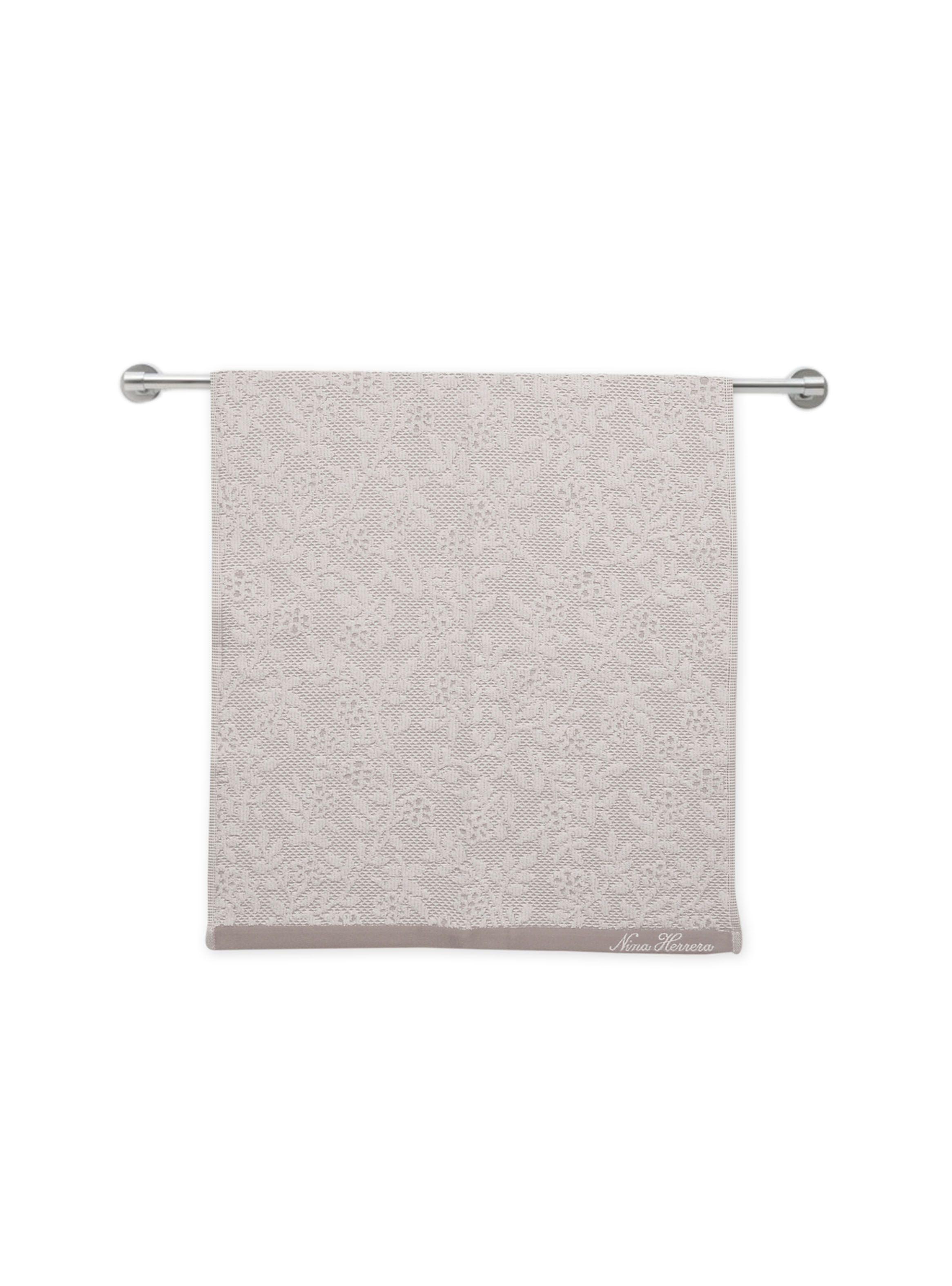 Juego de Toallas Lace Gris Nina Herrera-2