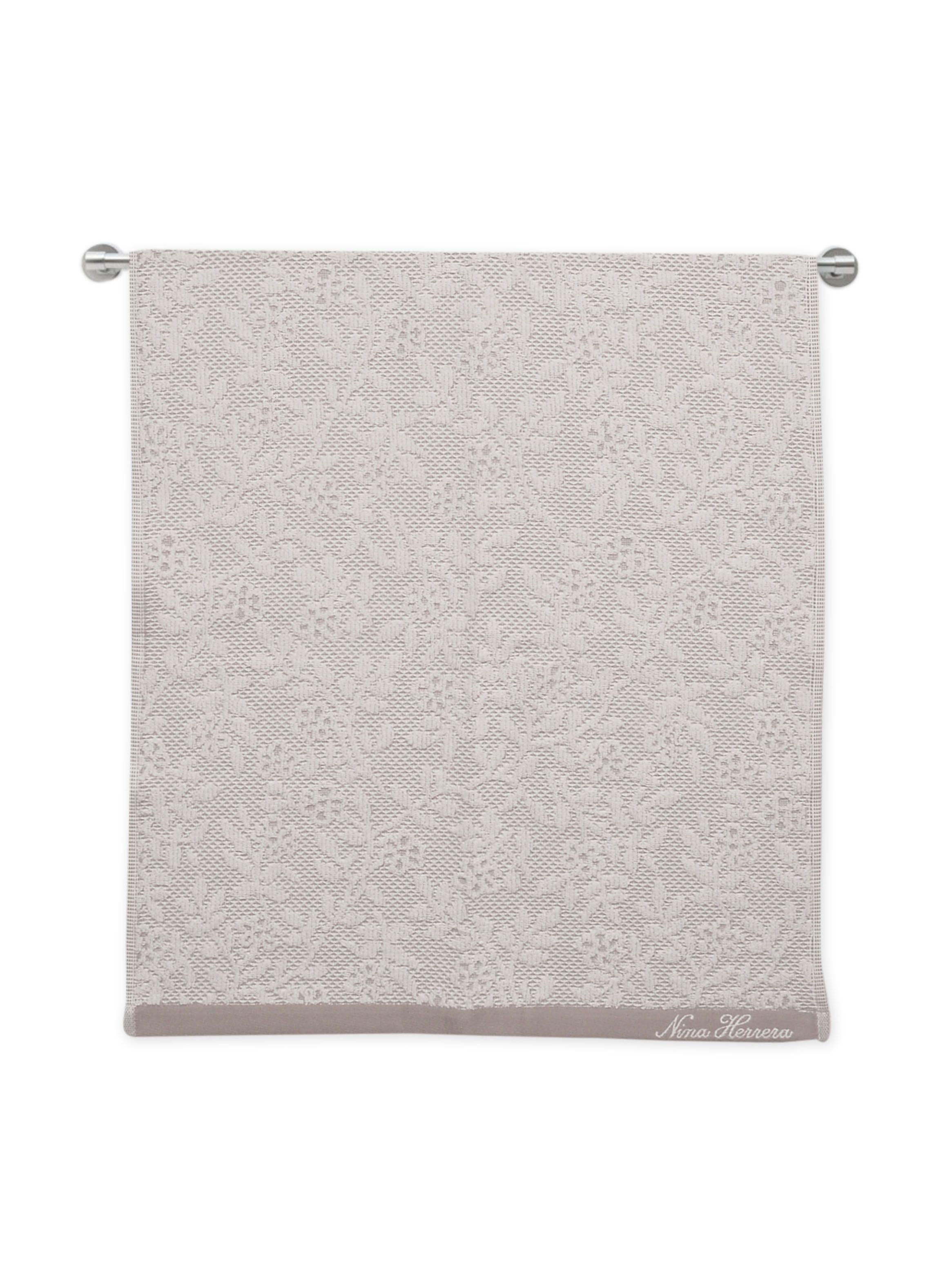 Juego de Toallas Lace Gris Nina Herrera-3