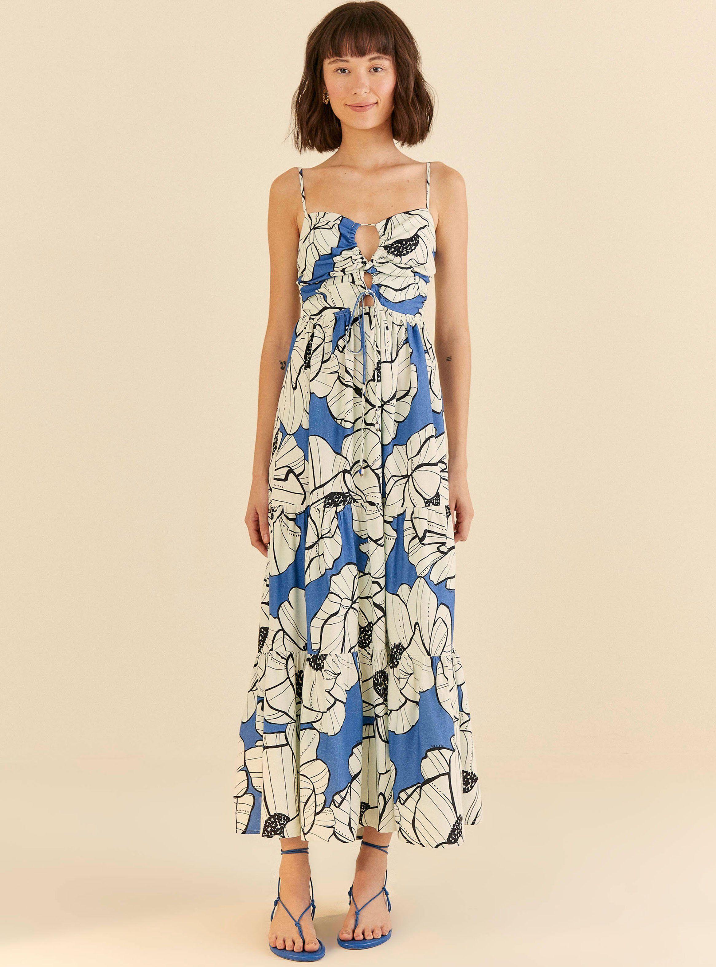 Vestido Estampado de Flores-0