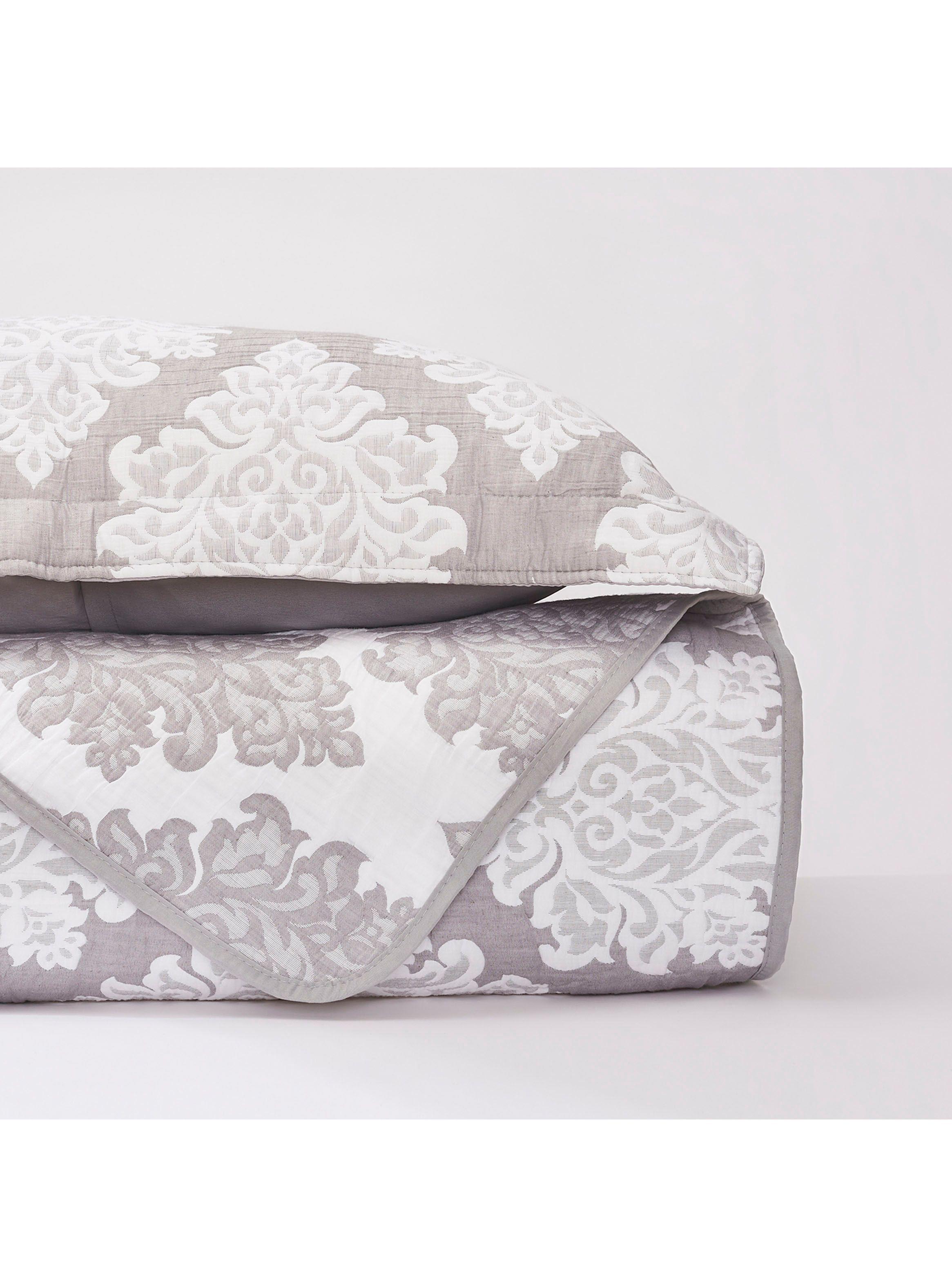 Cubrecama Jacquard Blanche Gris 1.5 Plazas-1