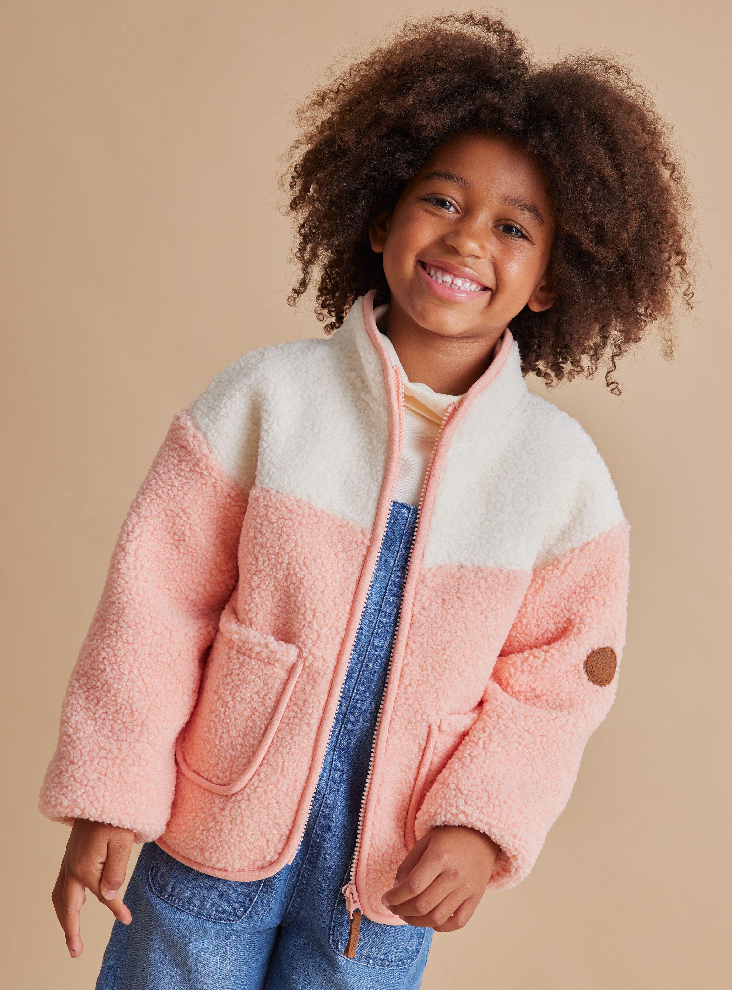 Chaqueta Sherpa Color Block Bolsillos-0