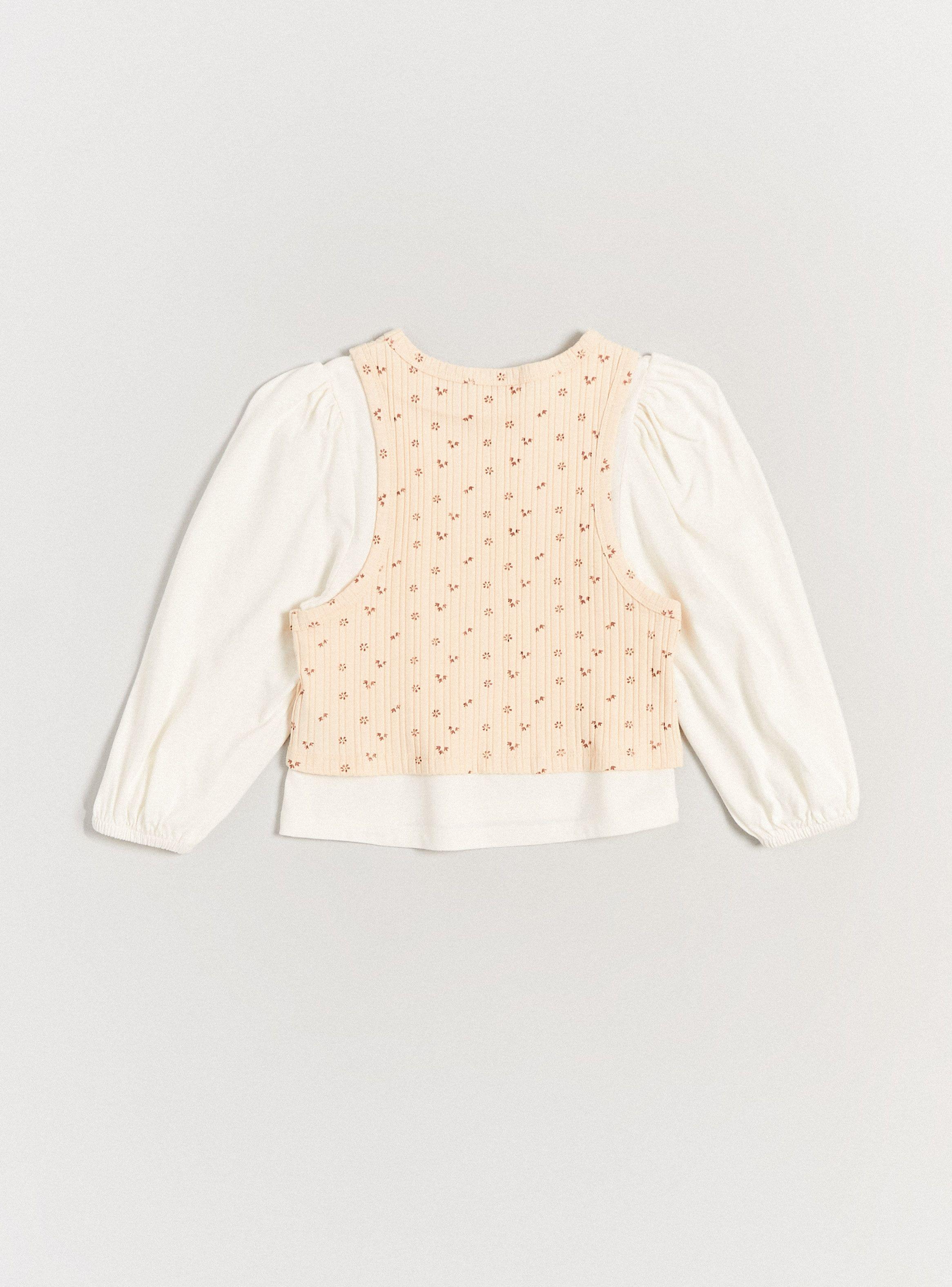 Polera Rib Superposición Manga Ancha-3