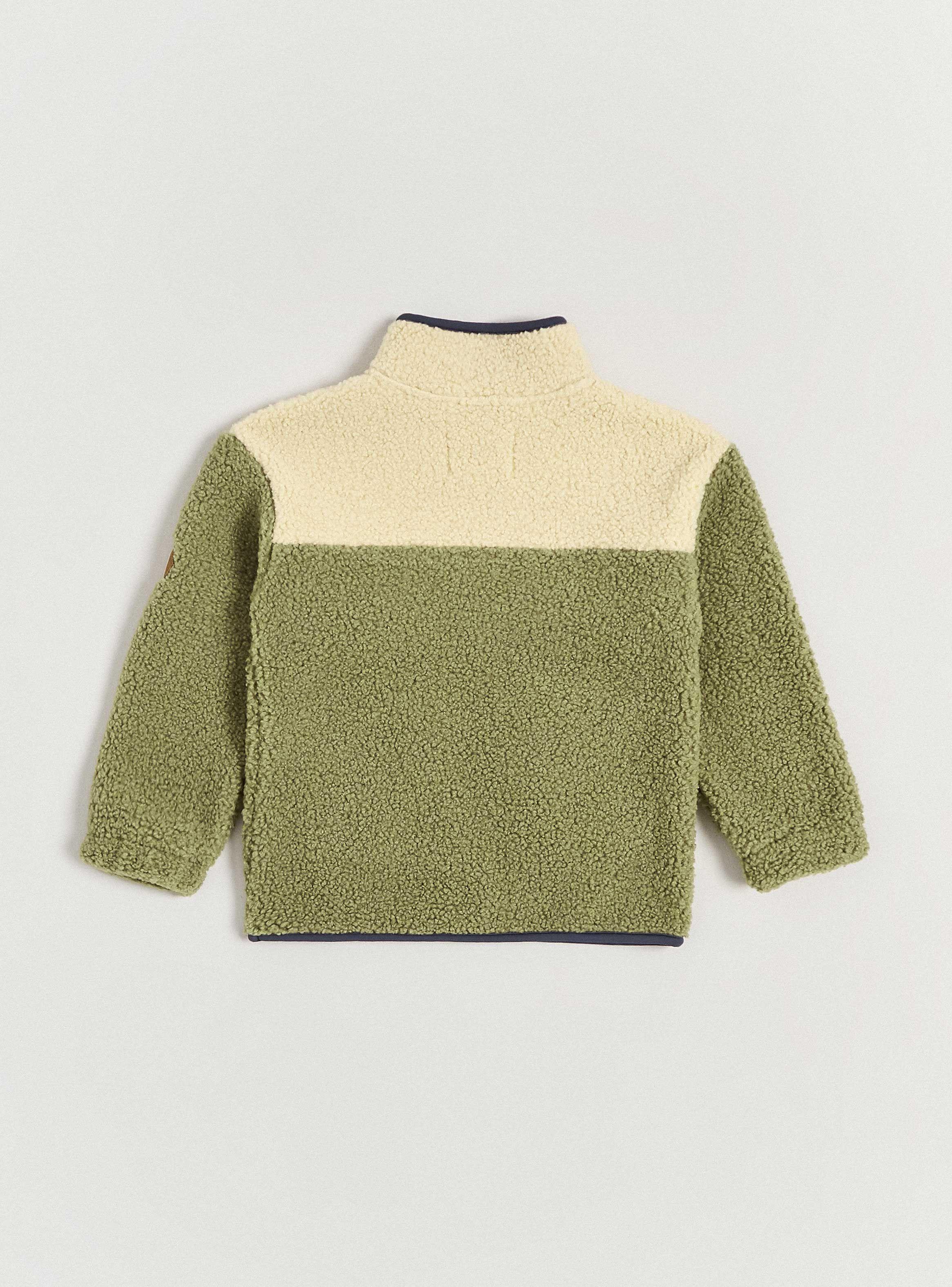 Chaqueta Sherpa Color Block Dos Colores-3