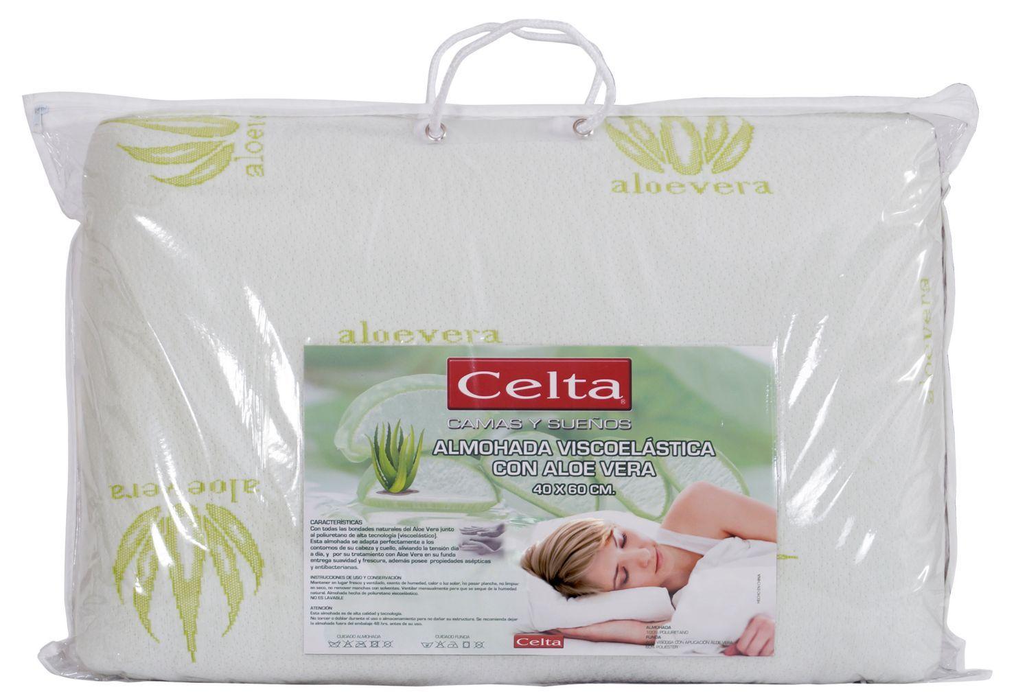 Almohada Viscoelástica Soft-Time Plus Aloe Vera 60 x 40 cm-1