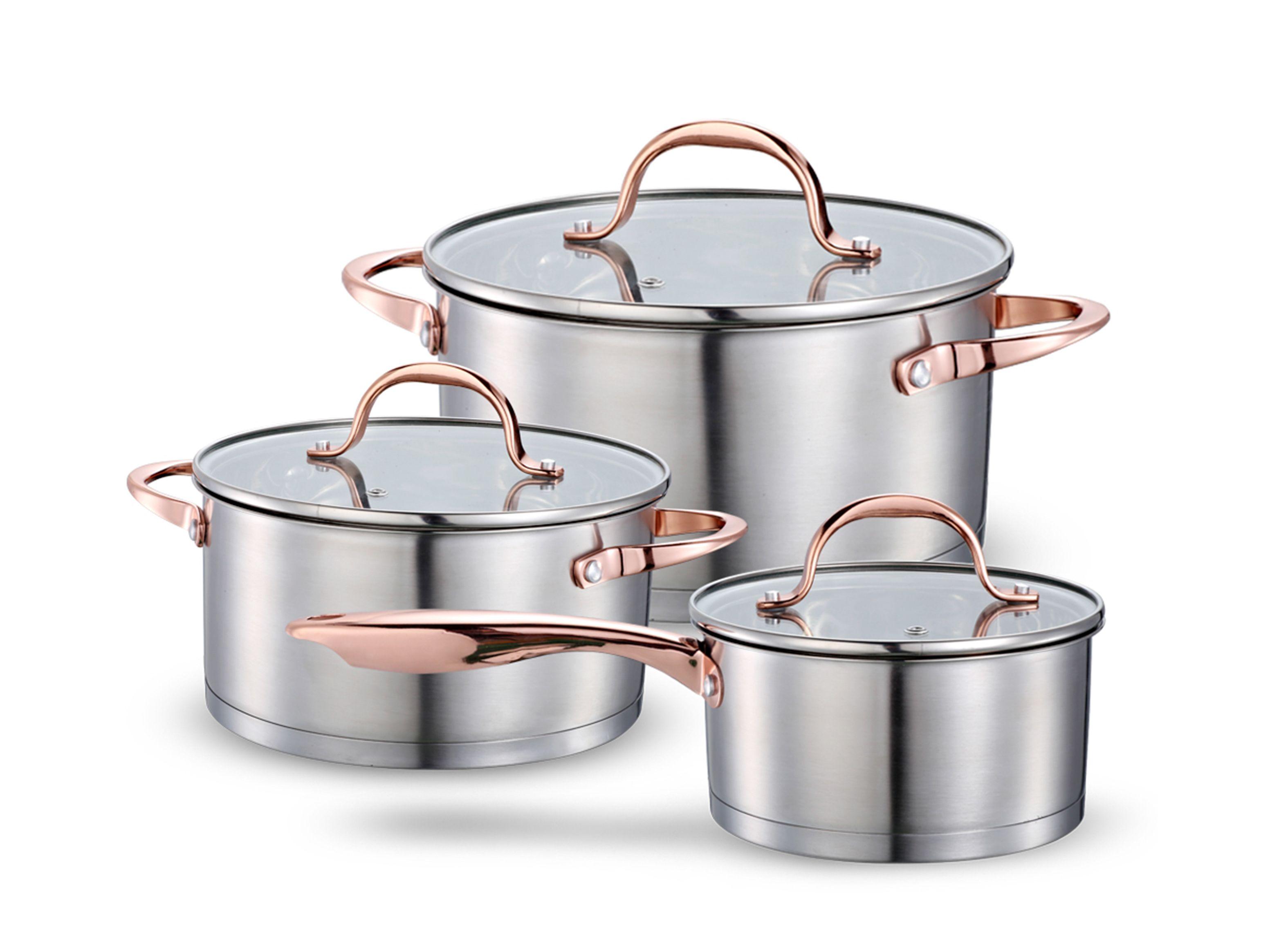 Batería de Cocina 6 Piezas Acero Inoxidable Cooper-0