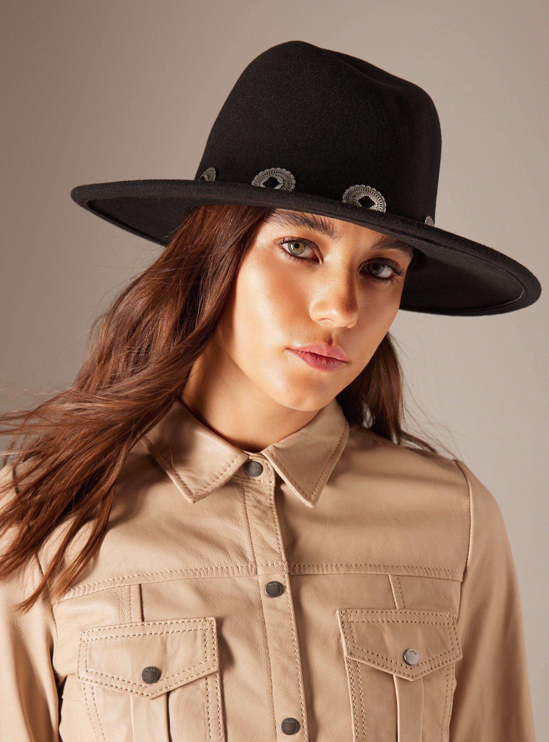 Sombrero Gorro Paño Metales-0