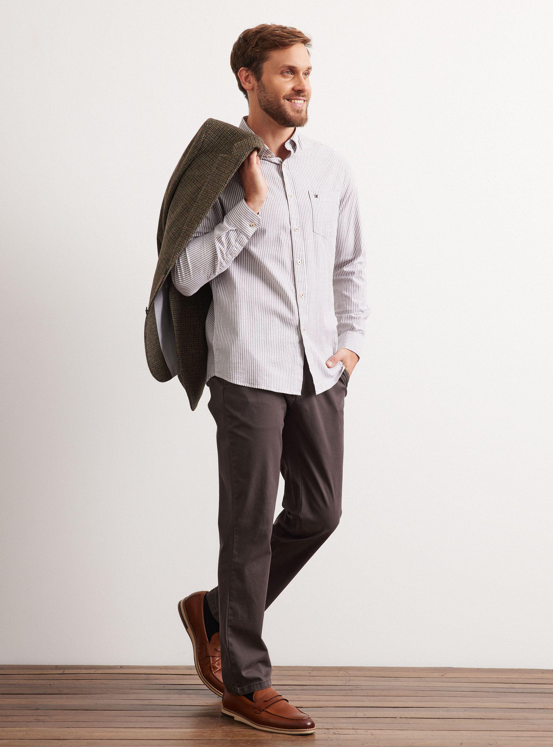 Camisa de Vestir Oxford Rayas-4