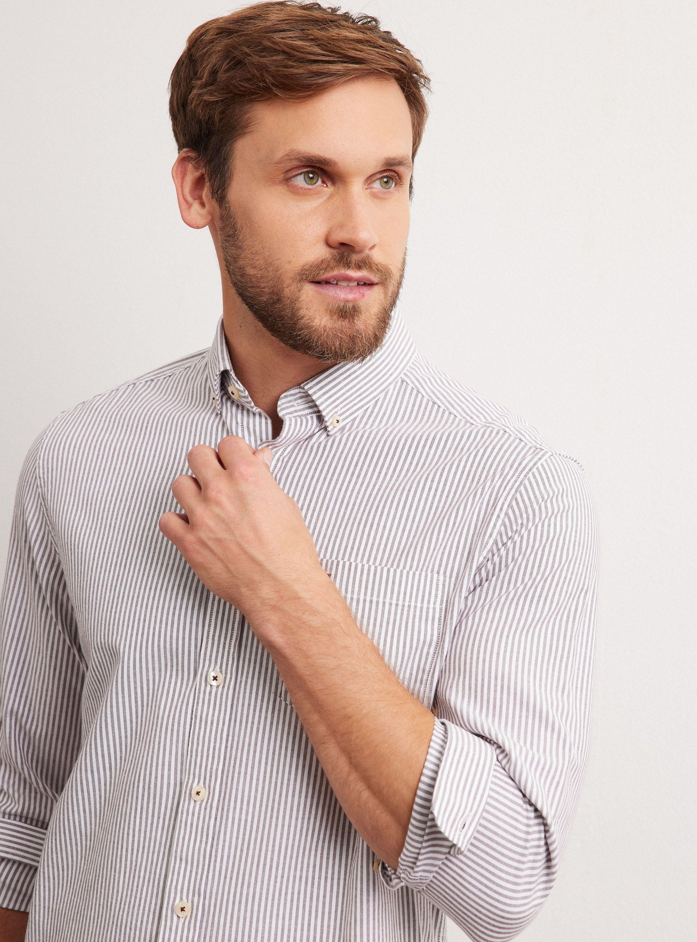 Camisa de Vestir Oxford Rayas-2