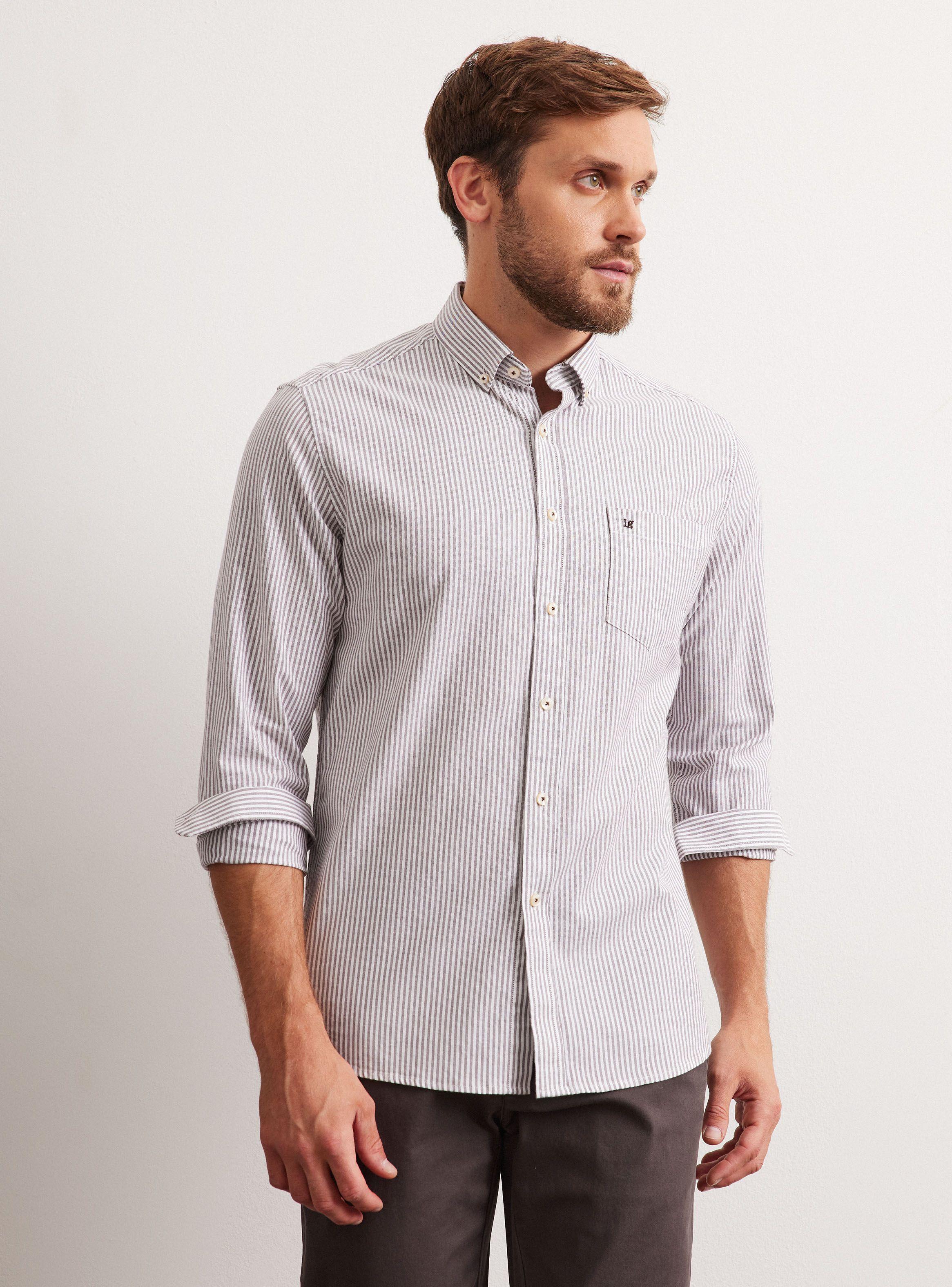 Camisa de Vestir Oxford Rayas-0