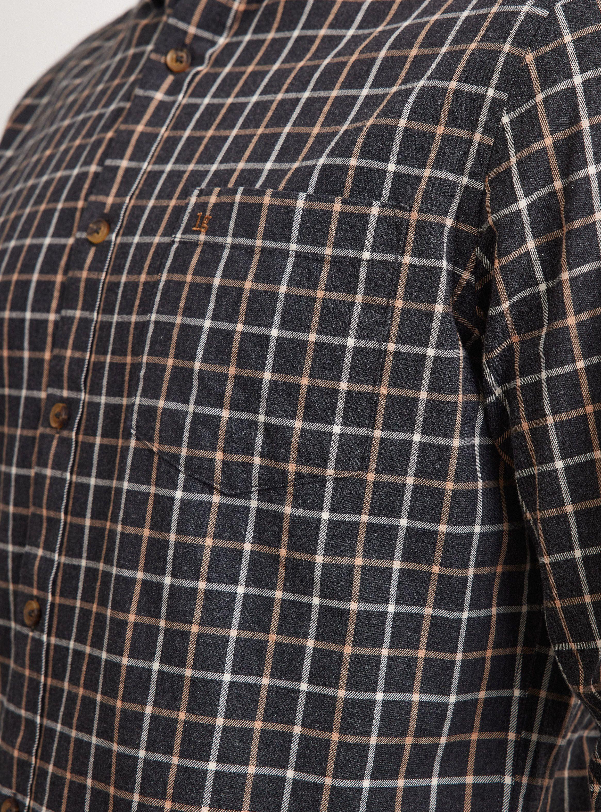 Camisa de Vestir Cotton Lino Spandex Cuadros-3